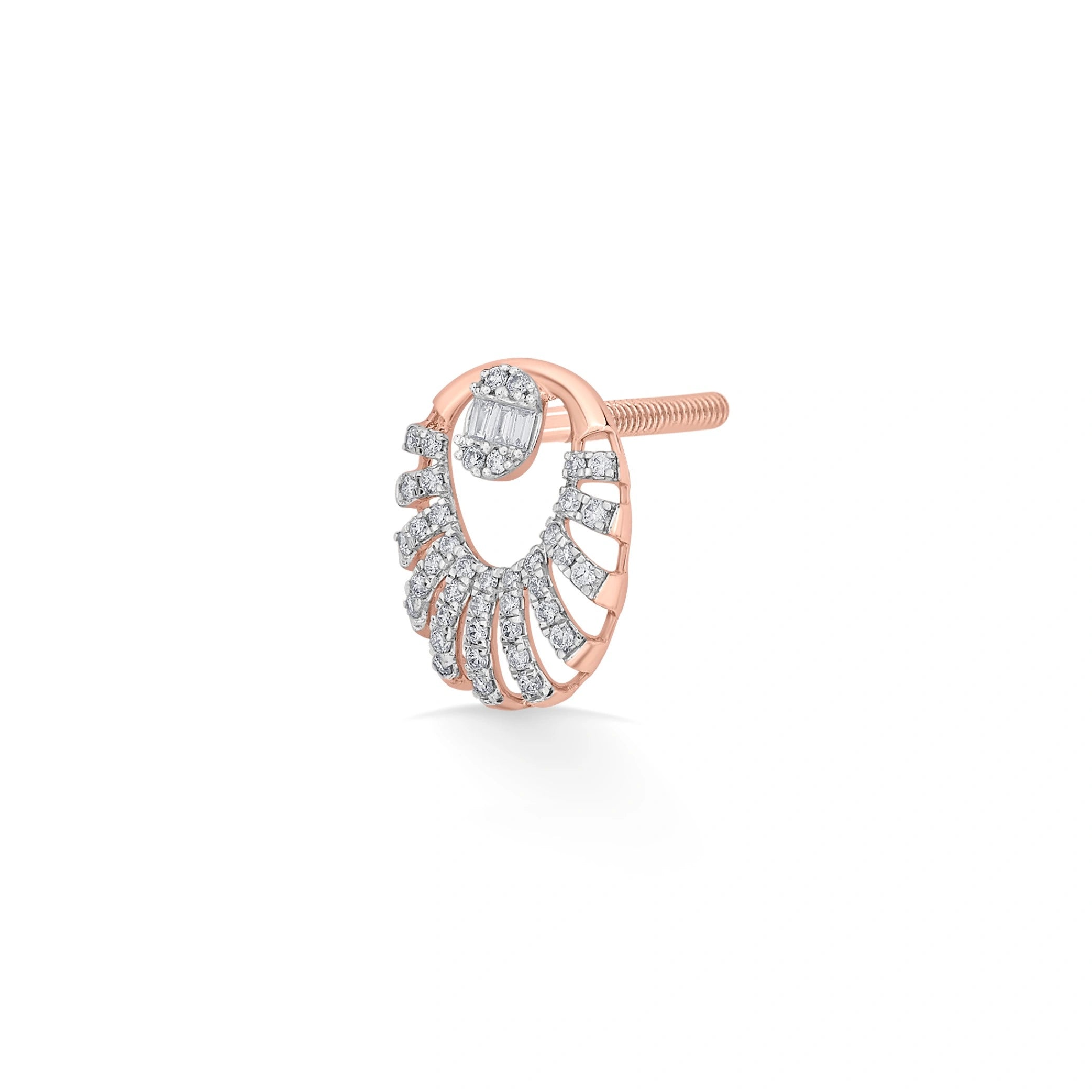 Classic Art Deco Oval Studs - Zen Diamond India