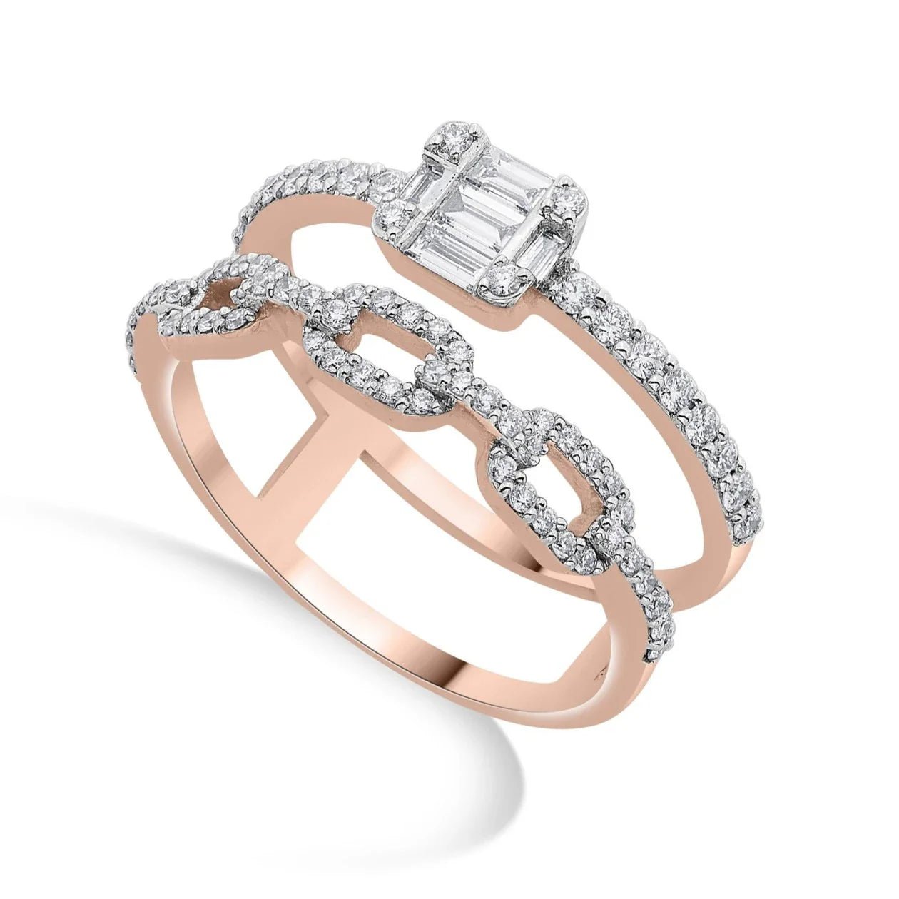Cuban Royale Link Luxe Ring - Zen Diamond India