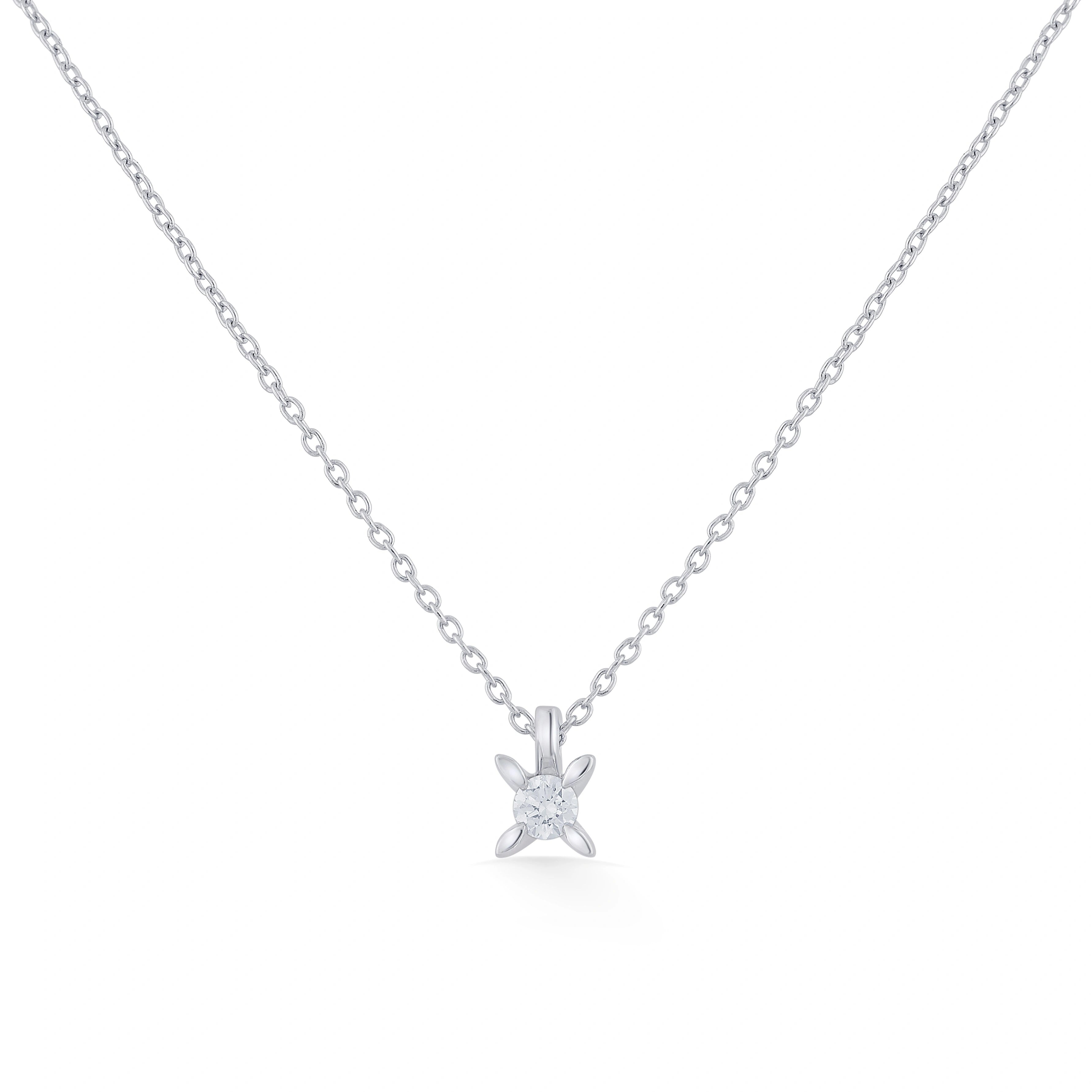 Solitaire Starlit Whisper Necklace - Zen Diamond India