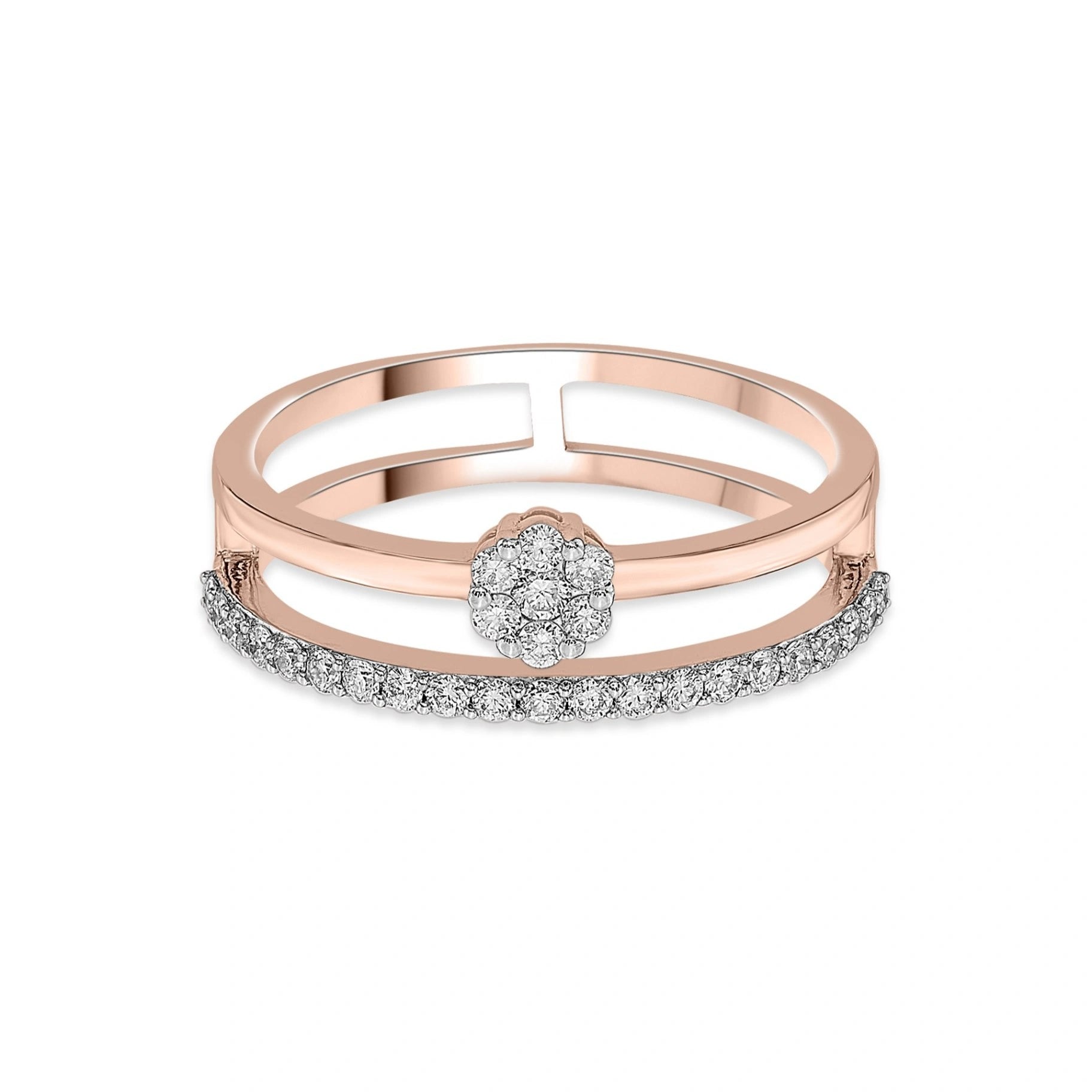Sassy Glamorous Twinkle Ring - Zen Diamond India