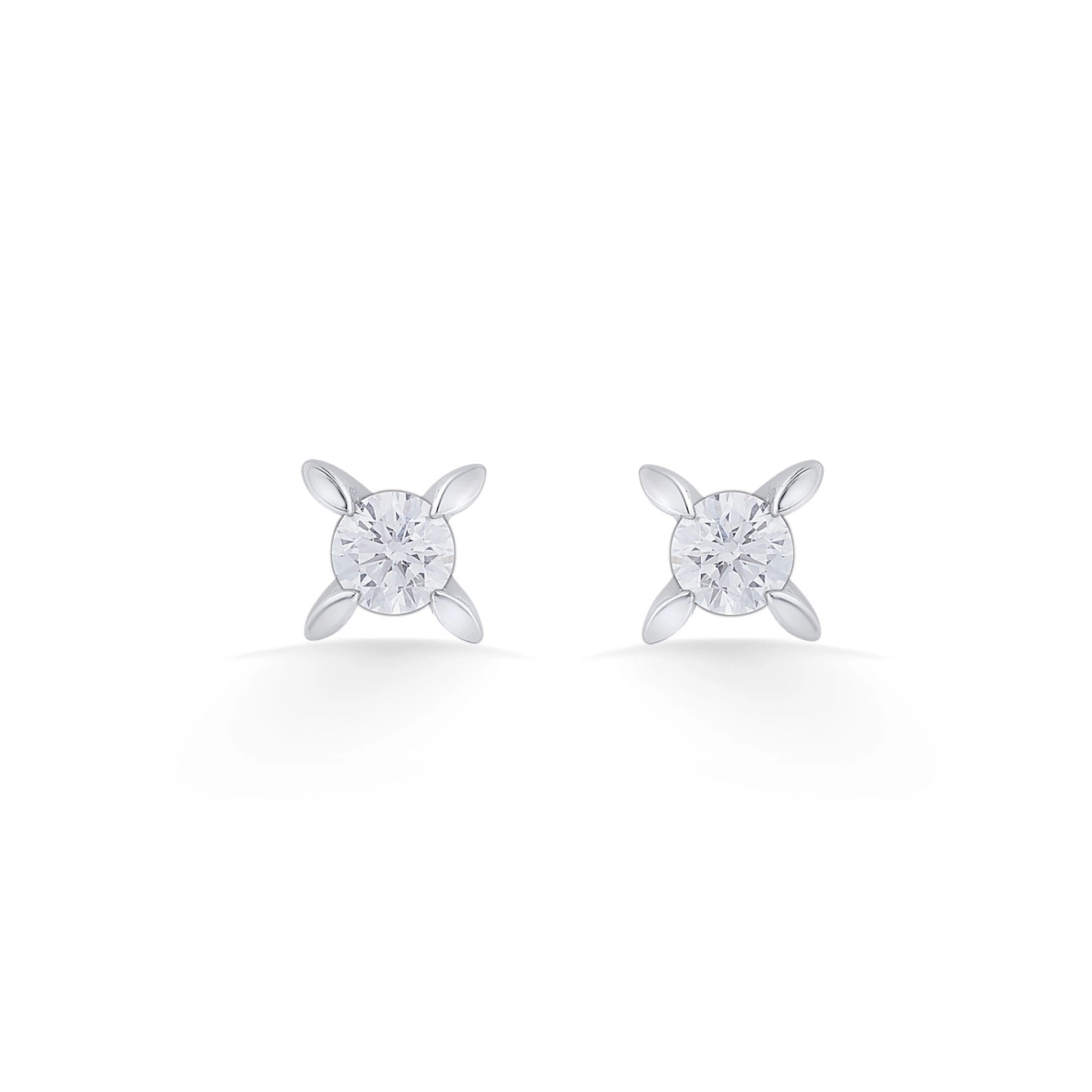 Solitaire Petite Blossom Studs - Zen Diamond India