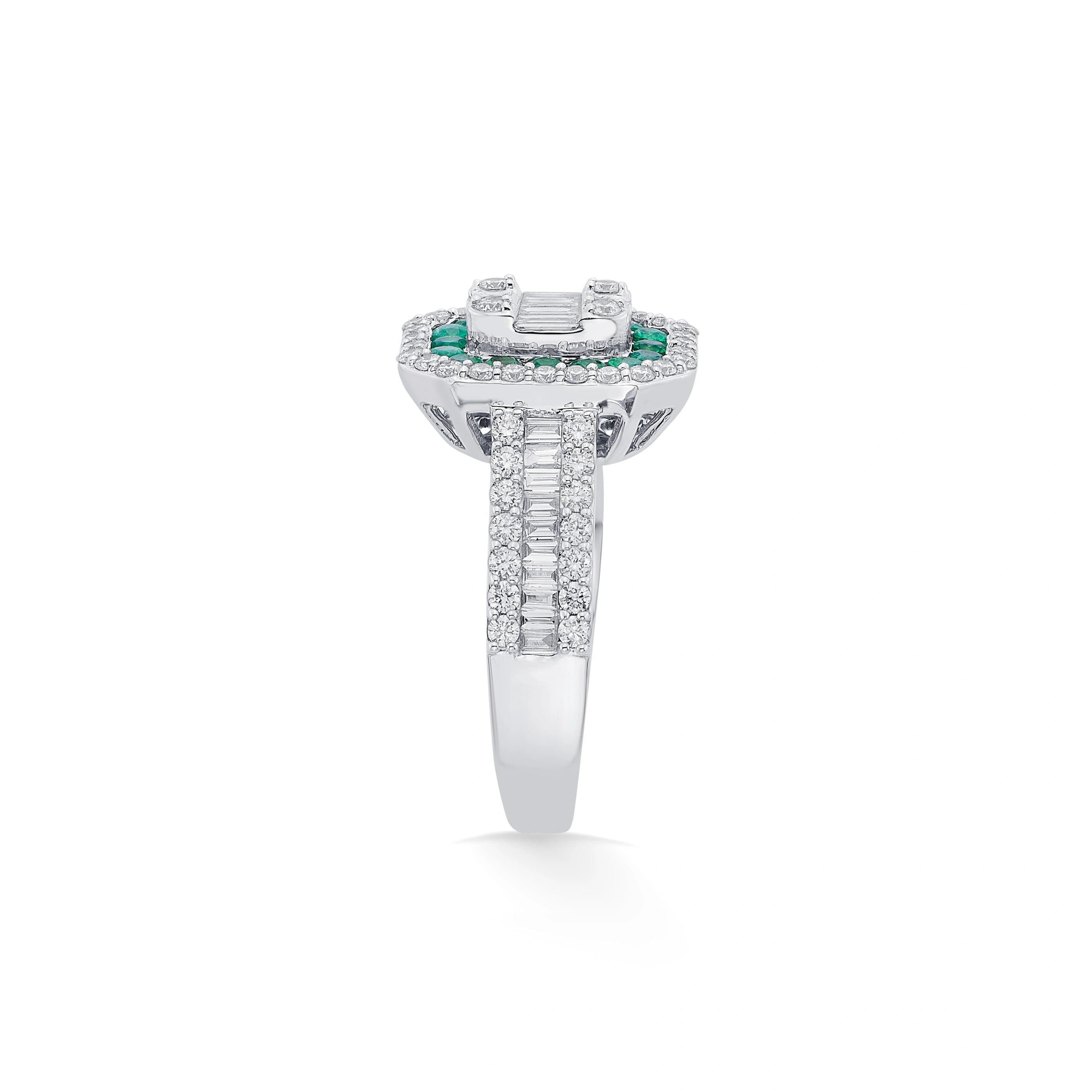Emerald Dazzle Toren Ring - Zen Diamond India