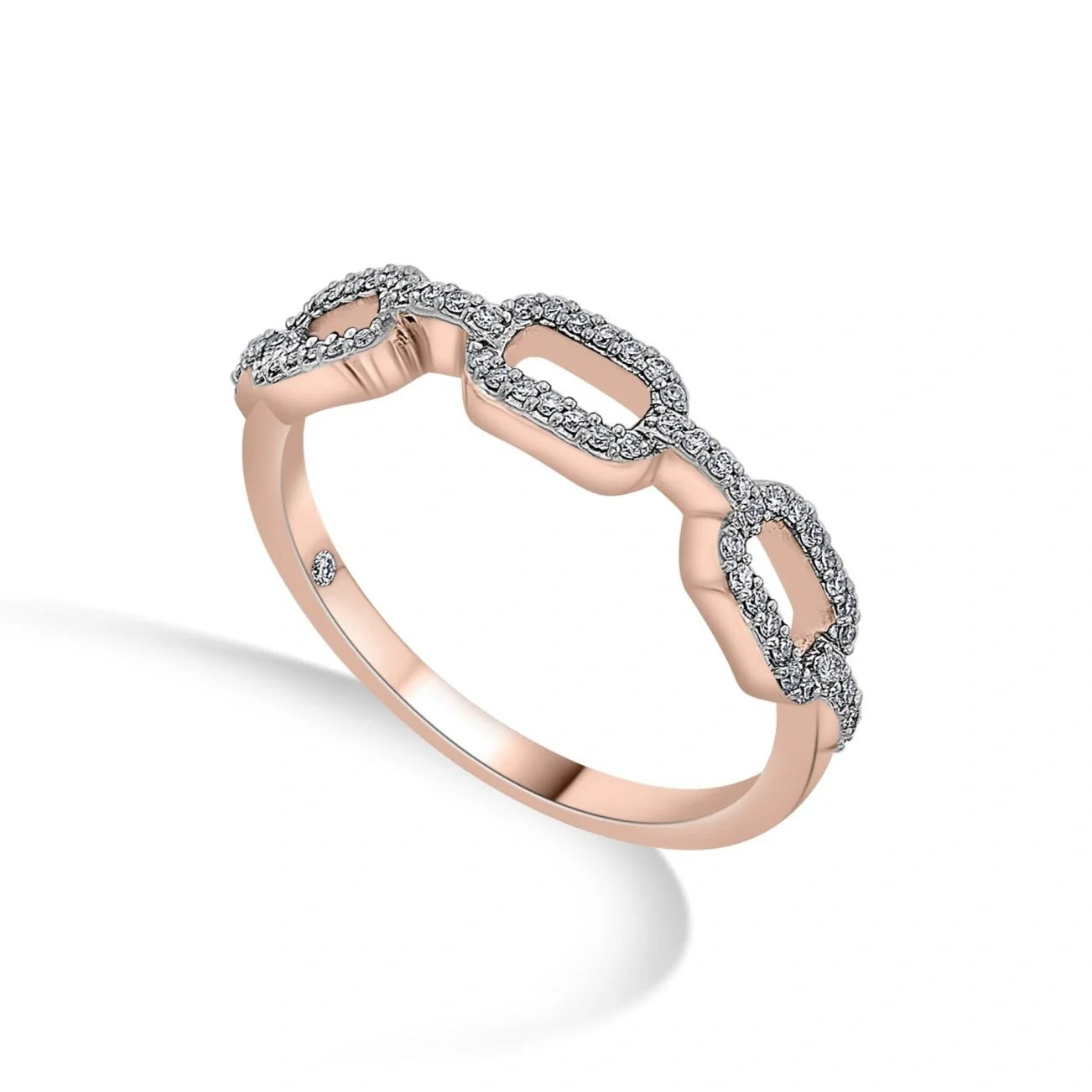Cuban Drip Ice Link Ring - Zen Diamond India