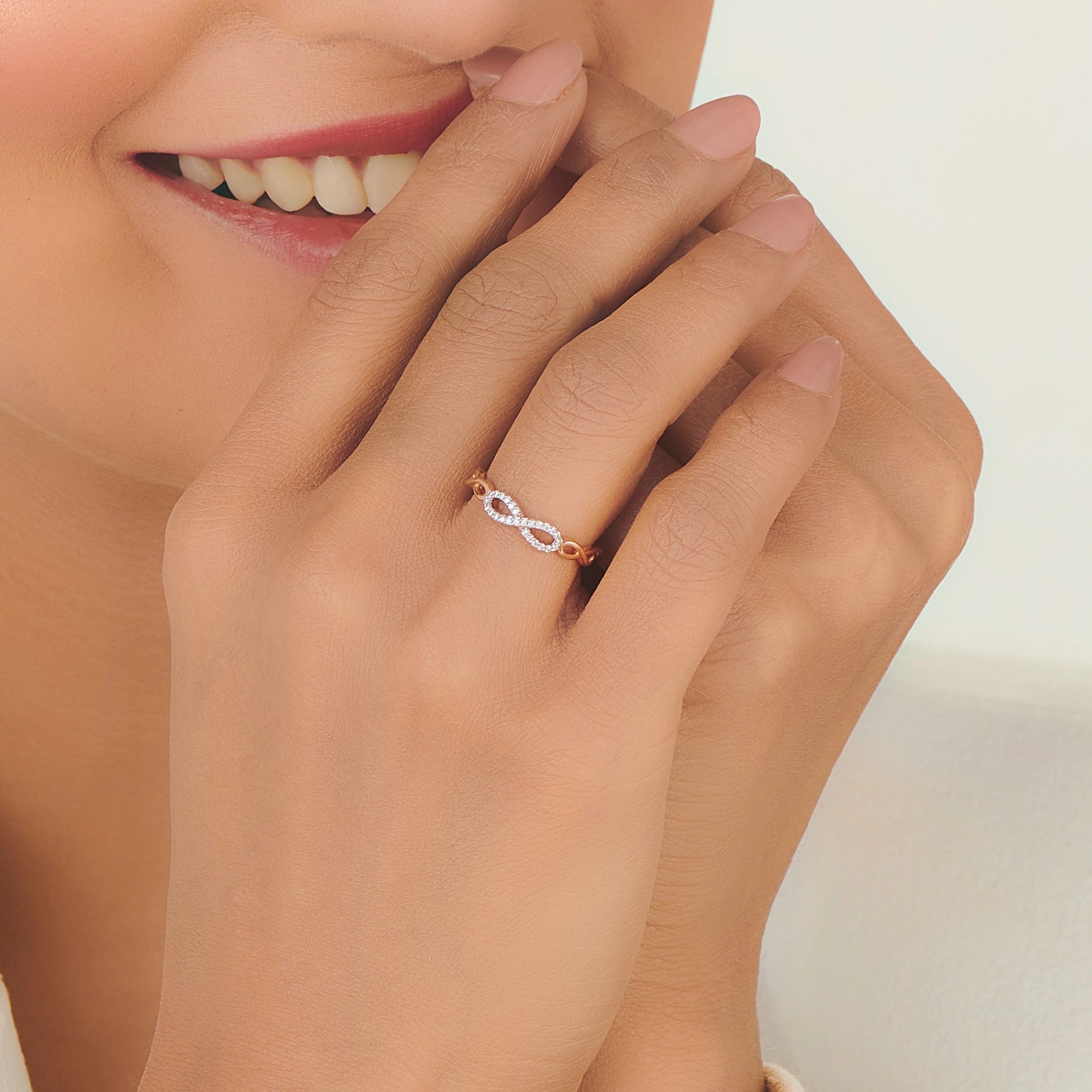 Sassy Infinity Love Knot Ring - Zen Diamond India