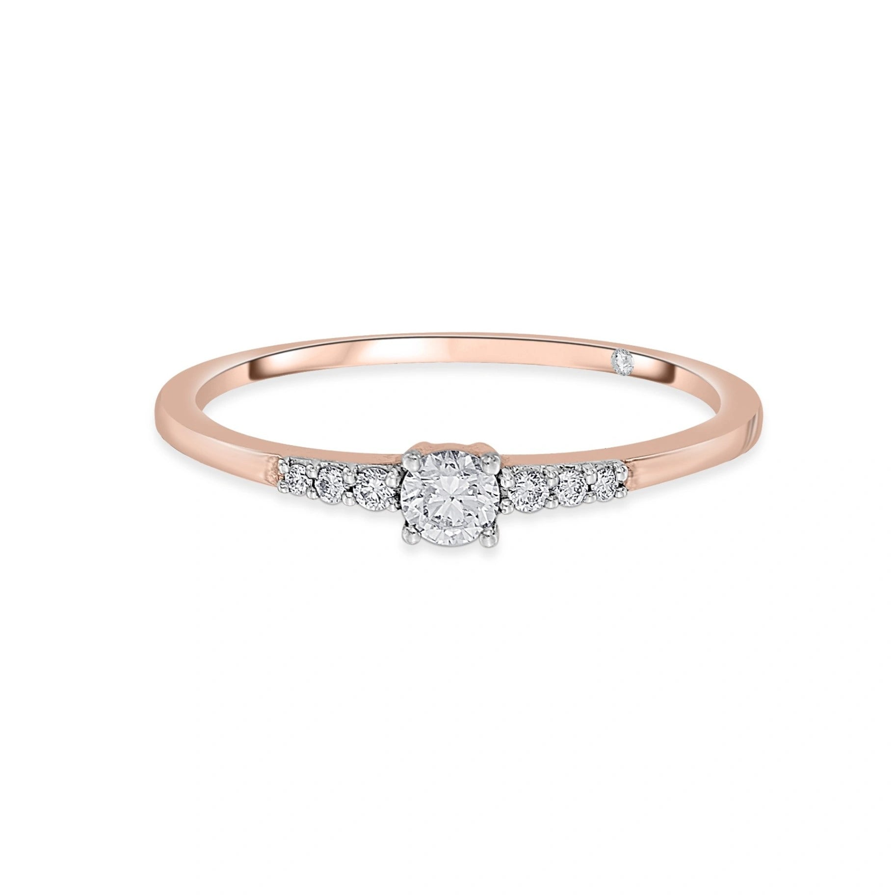 Boujee Rosé Diamond Whisper Ring - Zen Diamond India