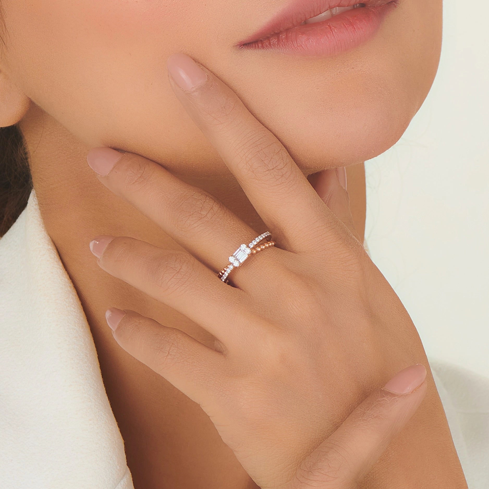 Gleam Grid Luxe Ring - Zen Diamond India