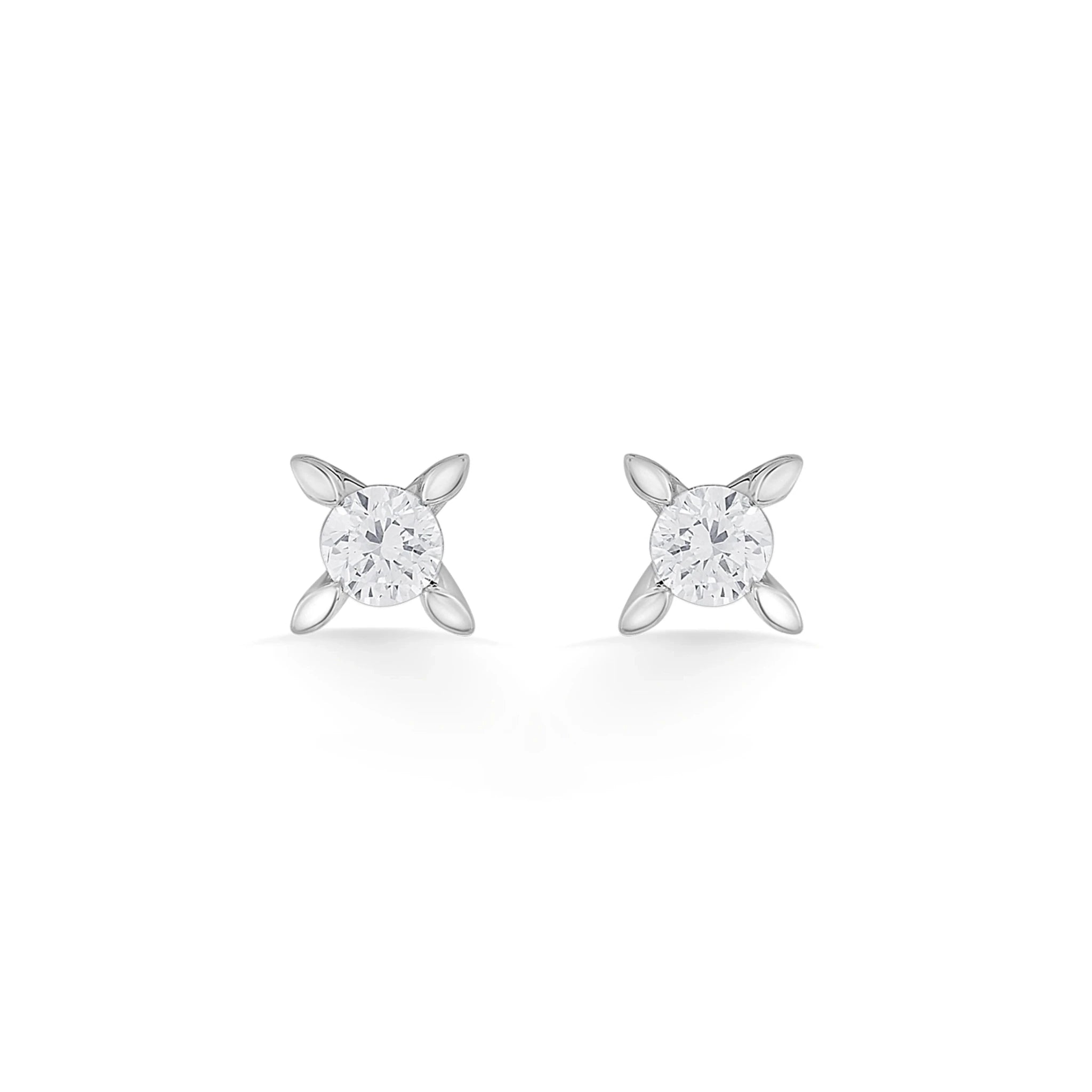 Solitaire PetalShine Spark Studs - Zen Diamond India