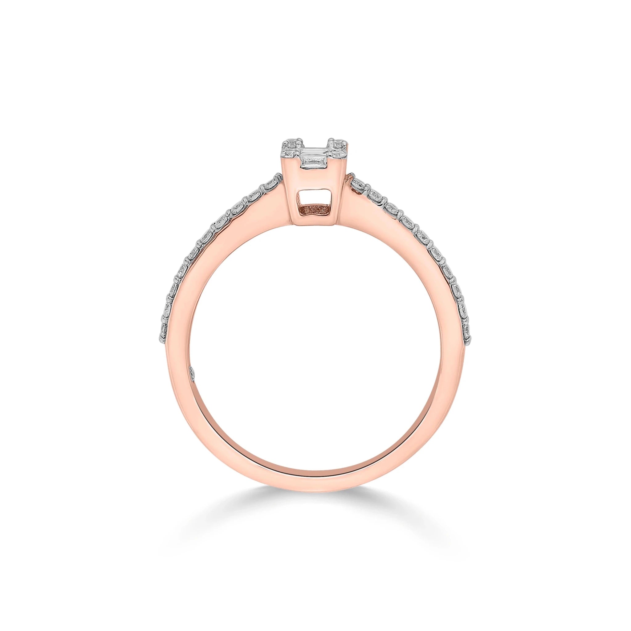 Rose Luxe Emerald Solitaire Ring - Zen Diamond India