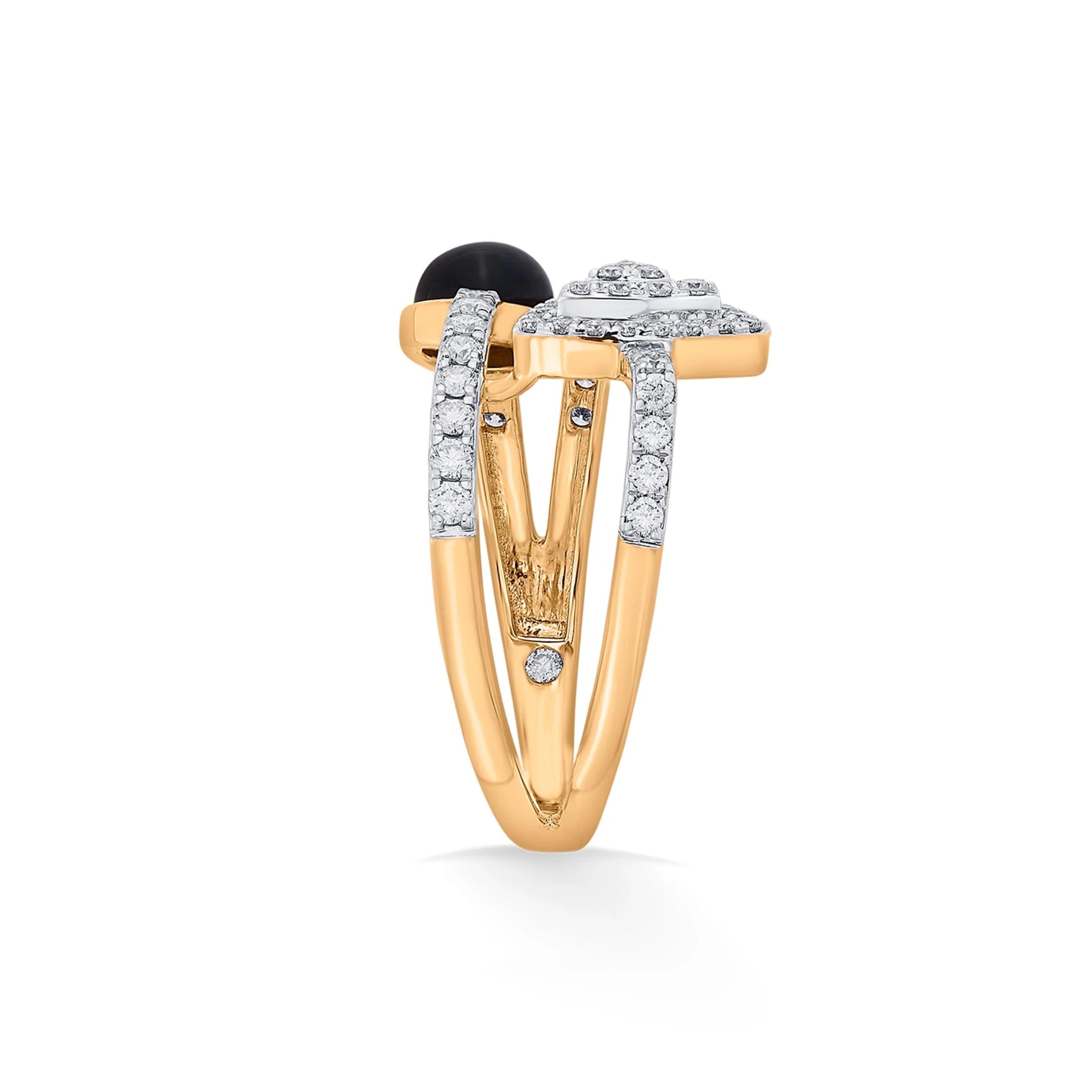 Kismet Noir Arcadia Ring - Zen Diamond India