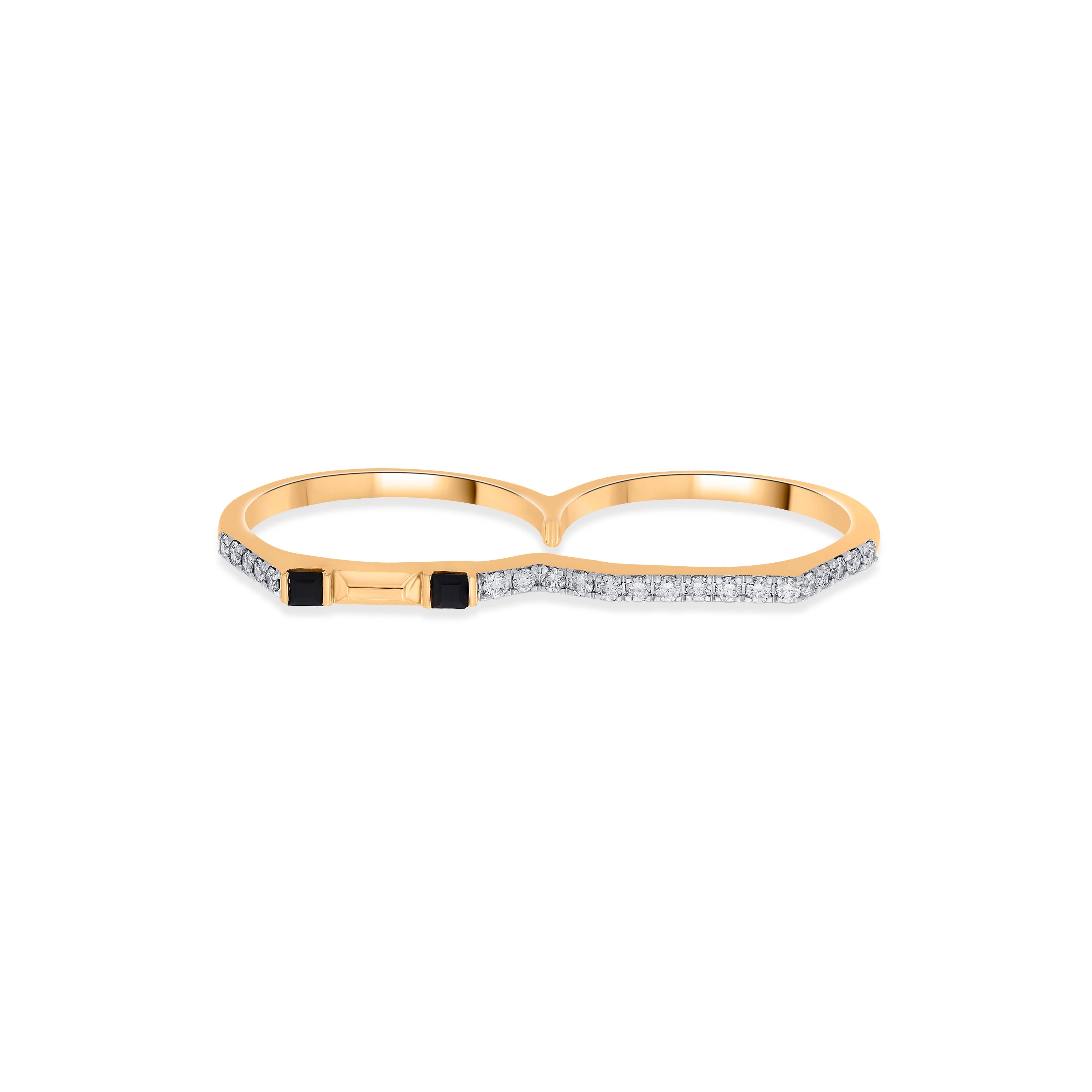 Kismet Midnight Link Dual Band Ring - Zen Diamond India