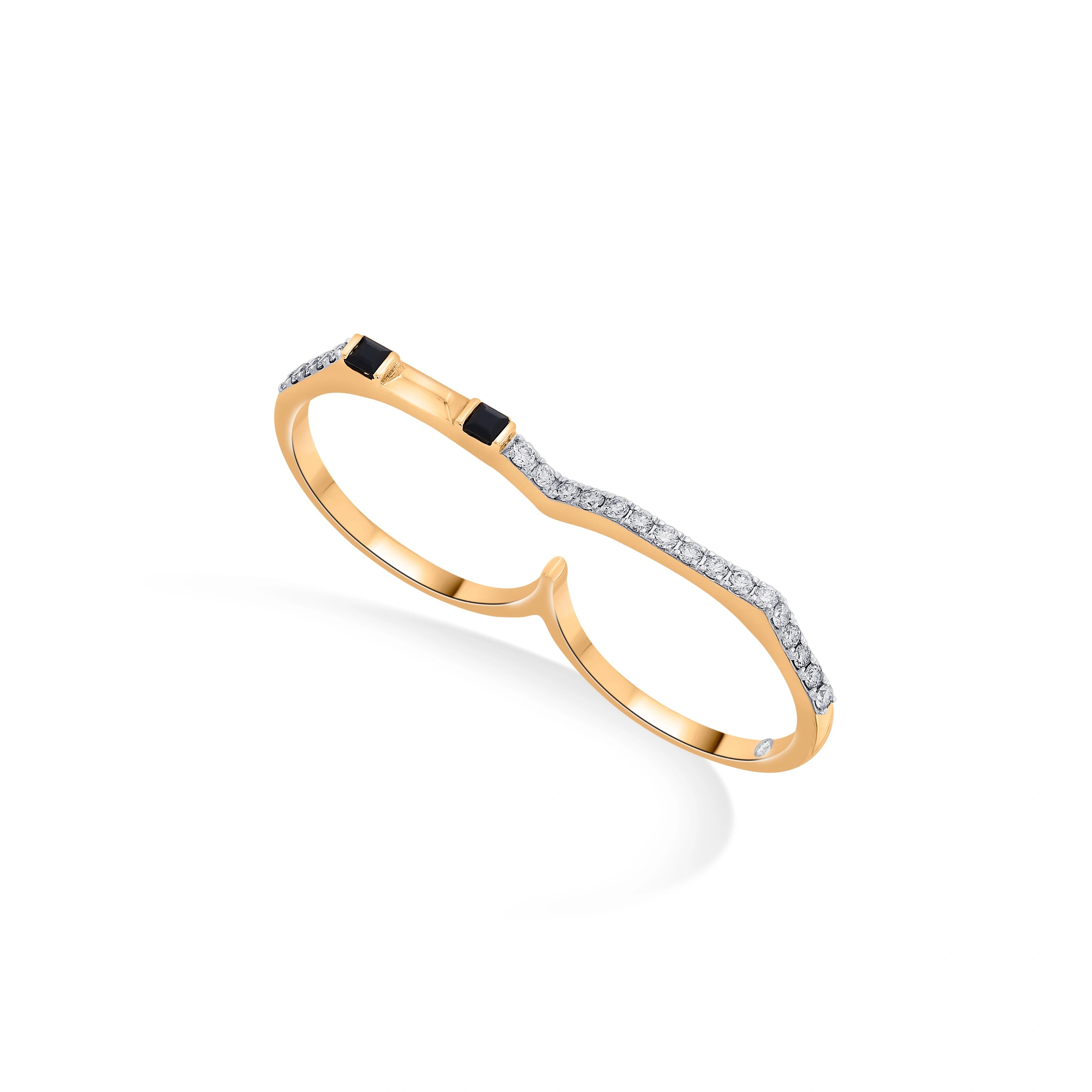 Kismet Midnight Link Dual Band Ring - Zen Diamond India