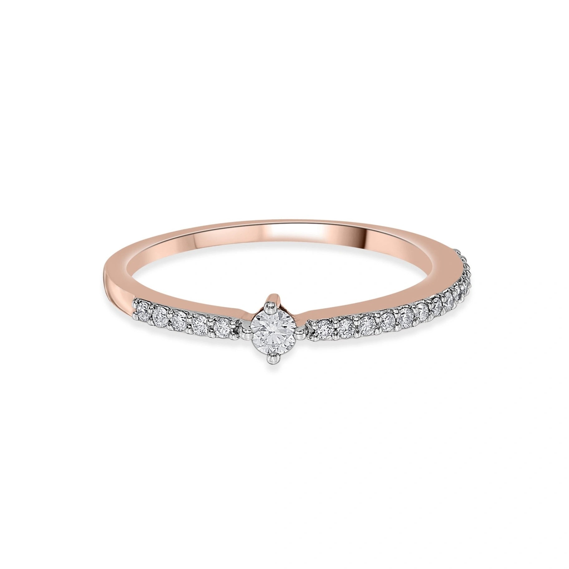 Boujee Rosé Starlight Band Ring - Zen Diamond India