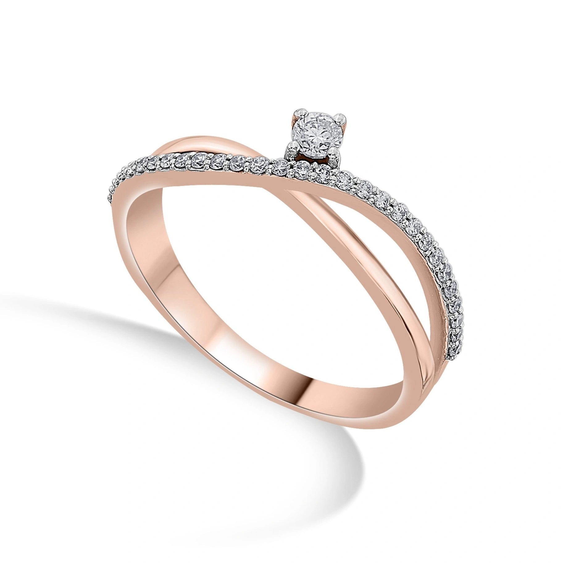 Zen Pirlanta Flowing Promise Ring - Zen Diamond India