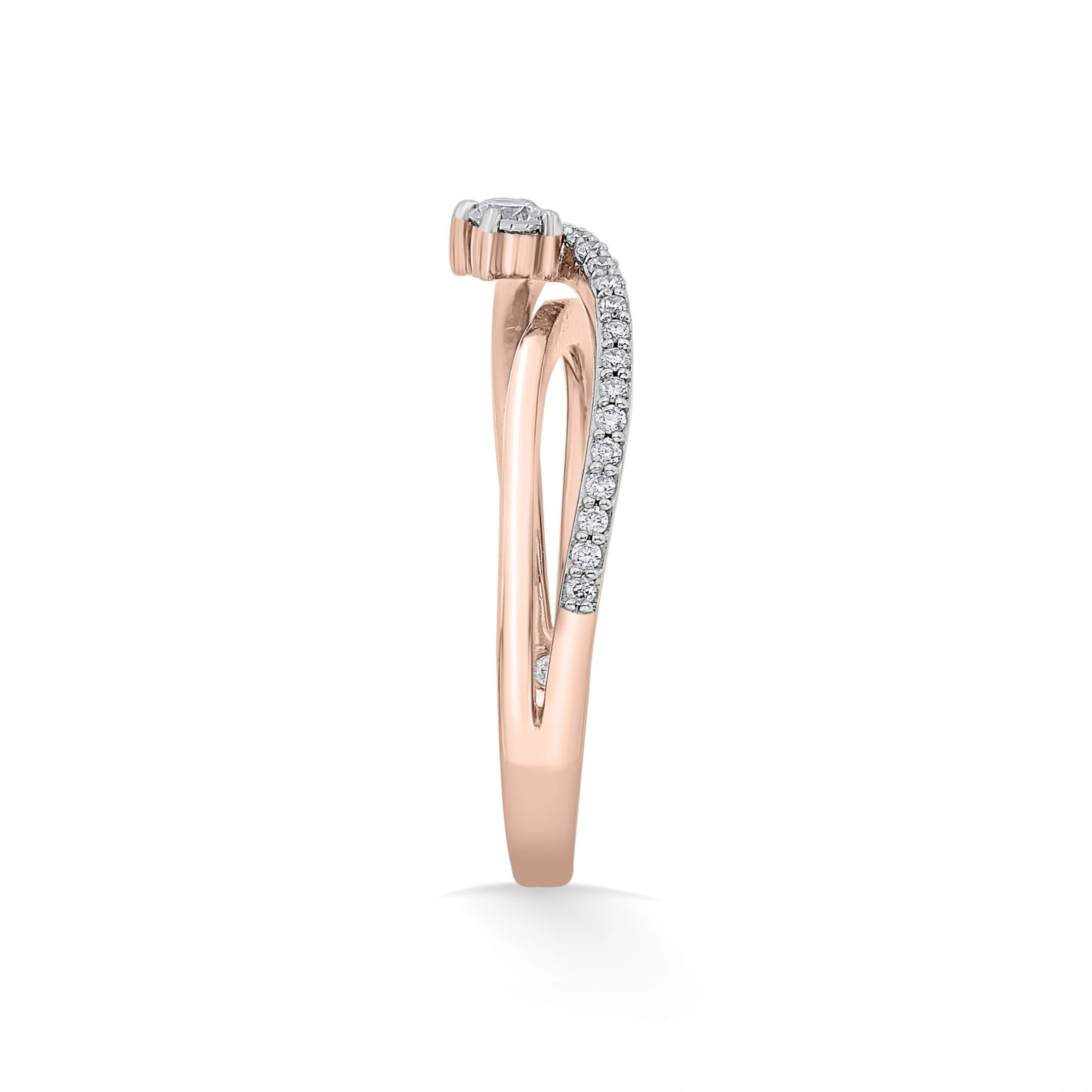Zen Pirlanta Flowing Promise Ring - Zen Diamond India