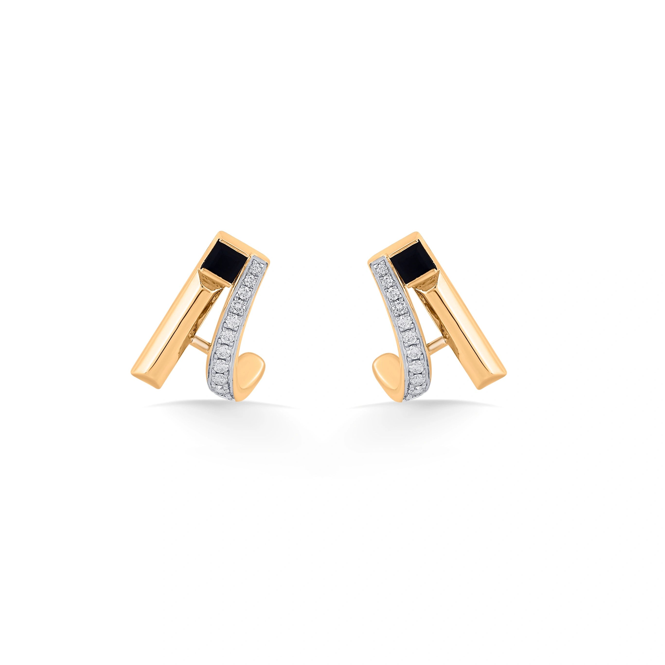 Kismet Bagel Bar Earrings - Zen Diamond India