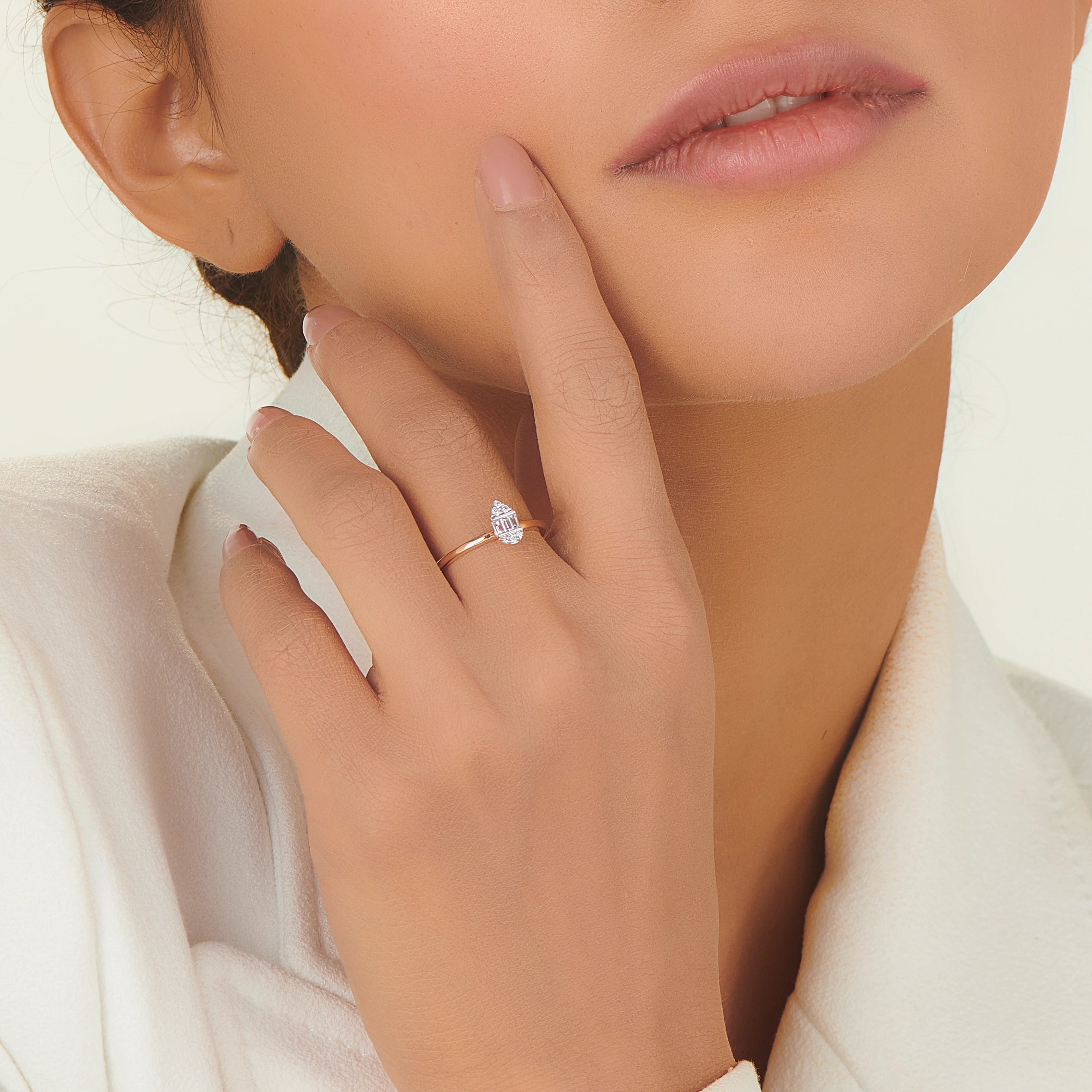 Boujee Teardrop Diamond Majesty Ring - Zen Diamond India