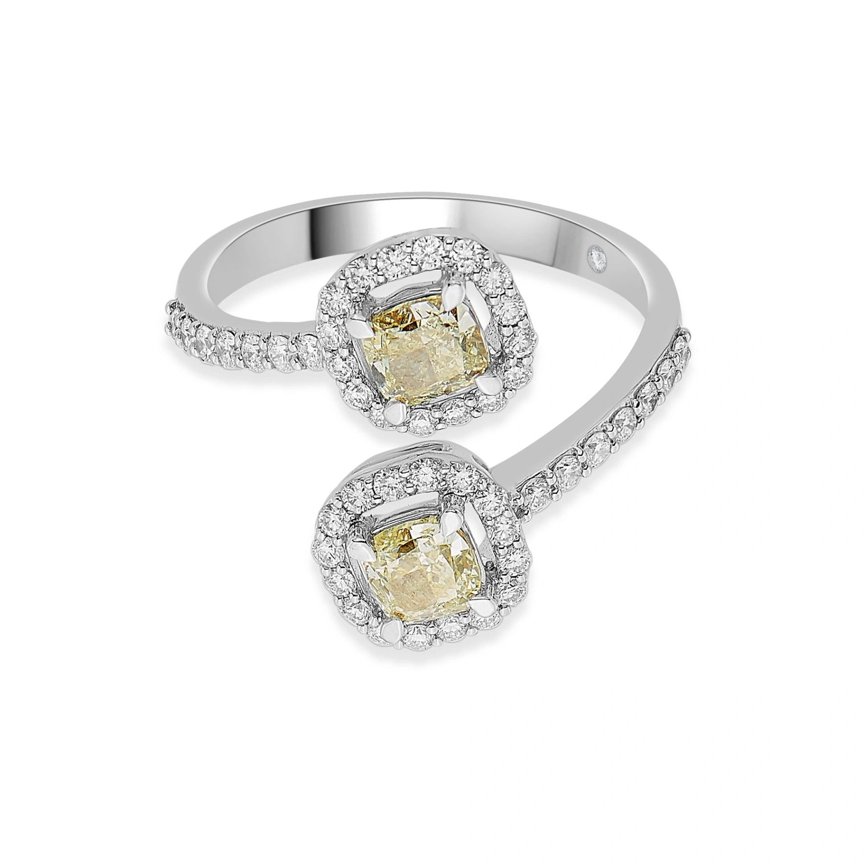 Zen Pirlanta Twin Cushion Wrap Ring - Zen Diamond India