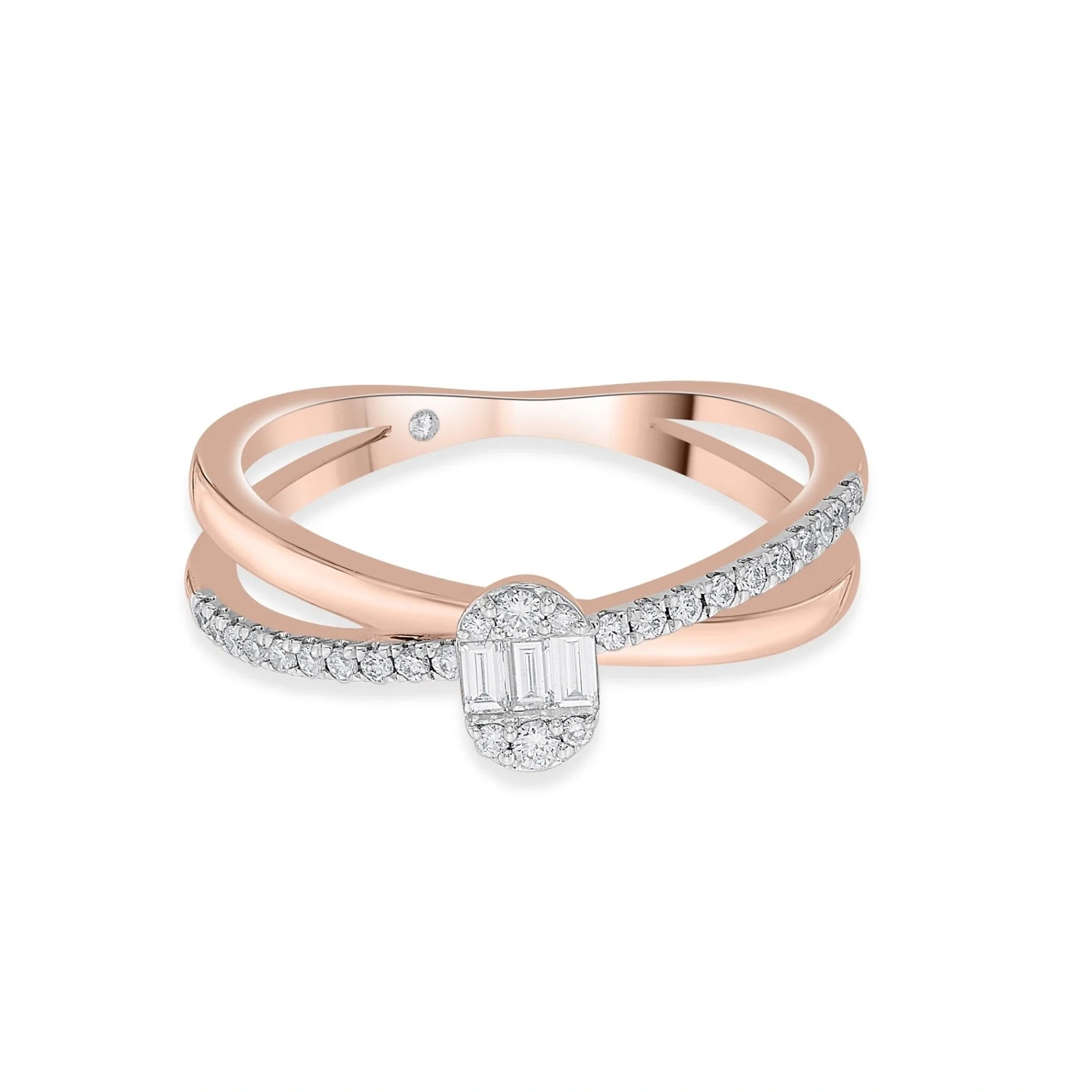 Boujee Intertwine Luxe Sparkle Ring - Zen Diamond India