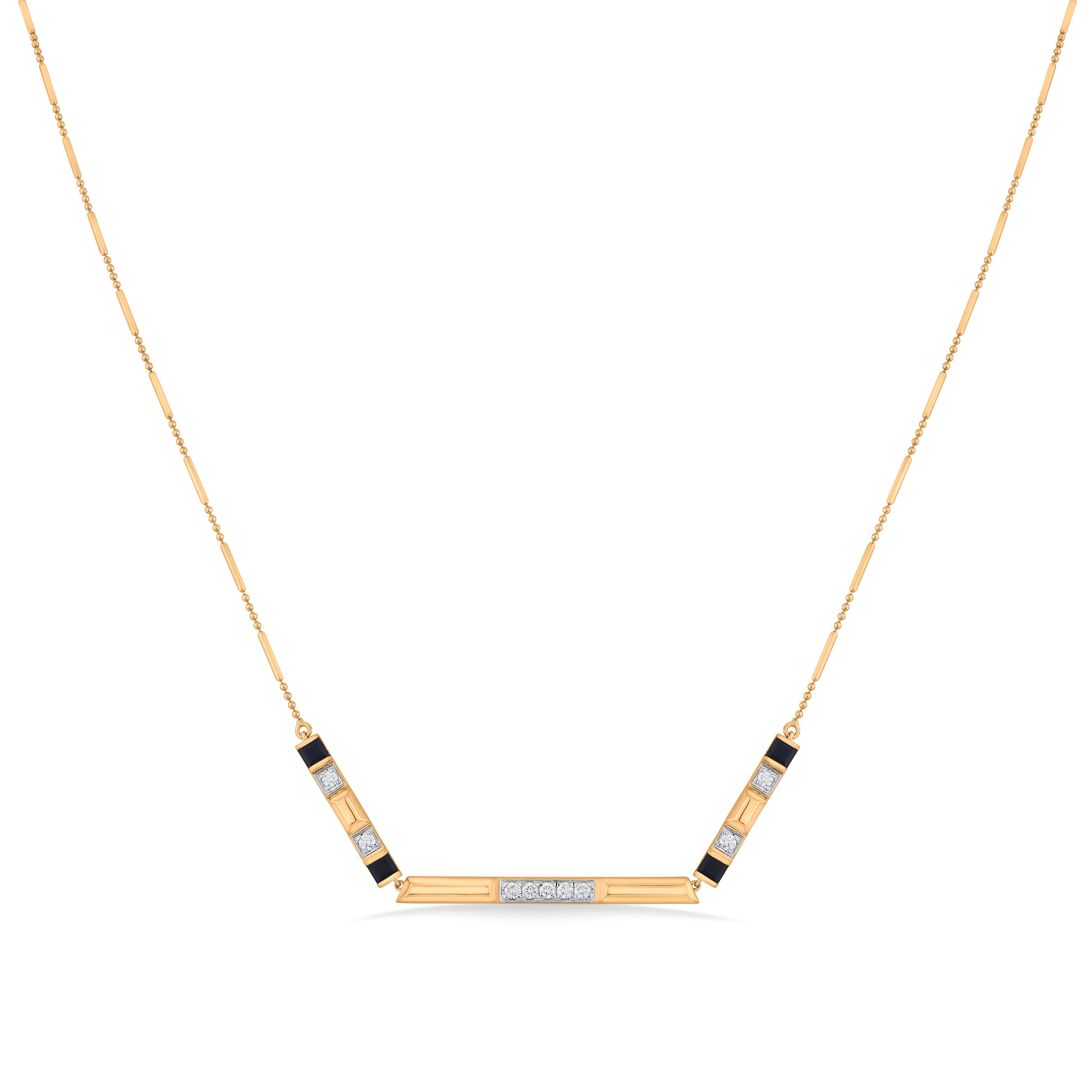 Kismet Metro Luxe Bar Necklace - Zen Diamond India