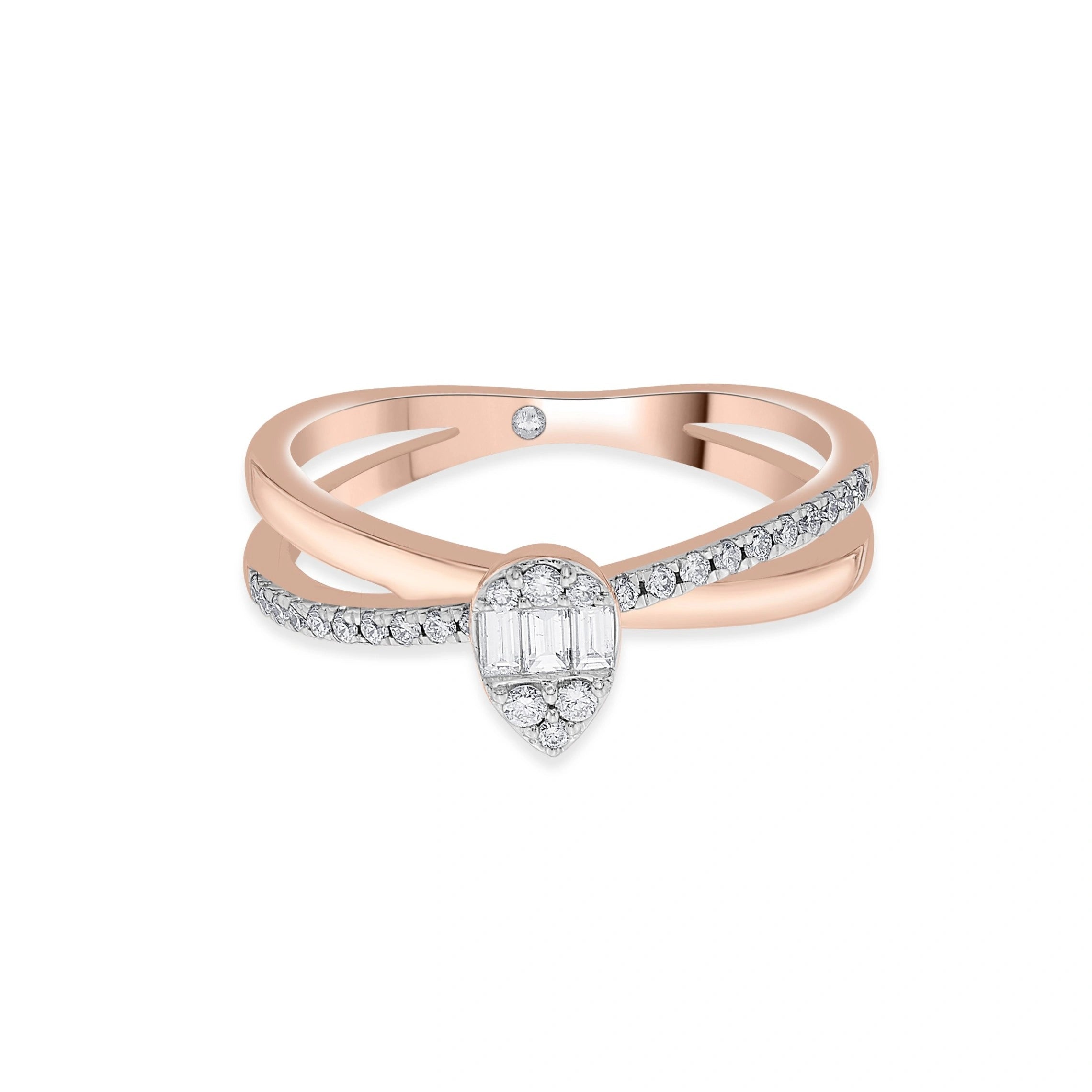 Boujee Rosé Diamond Vortex Ring - Zen Diamond India