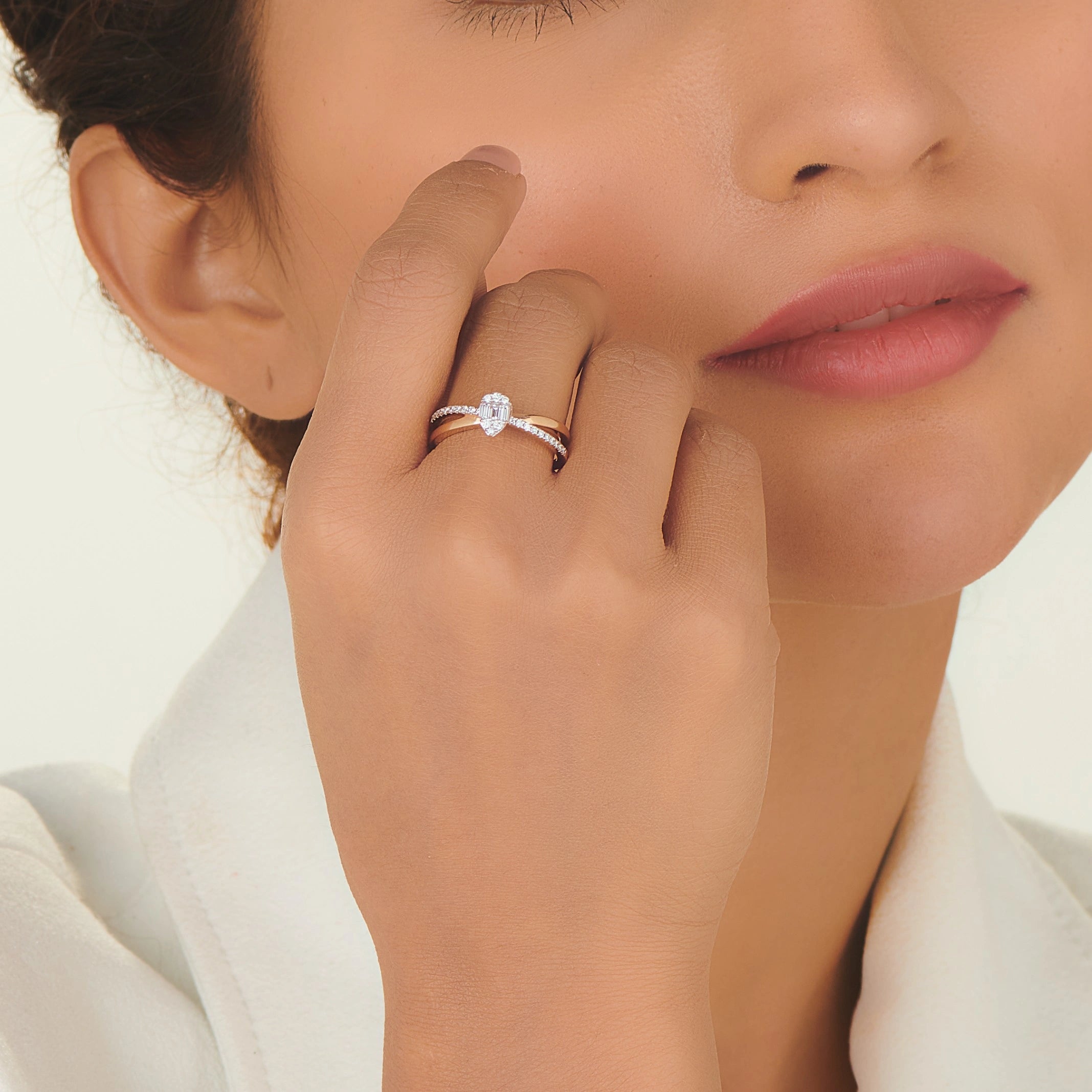 Boujee Rosé Diamond Vortex Ring - Zen Diamond India