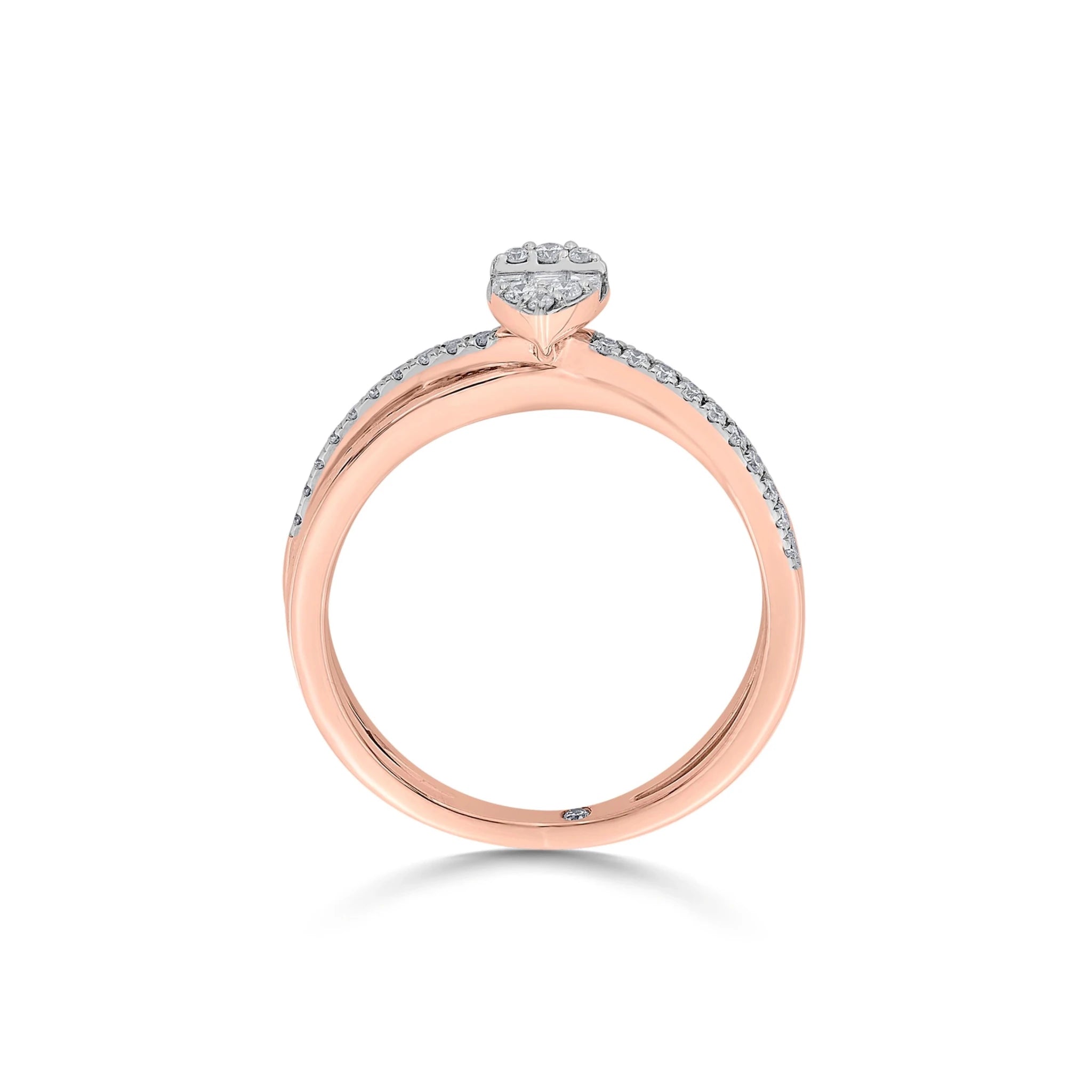 Boujee Rose Diamond Vortex Ring - Zen Diamond India
