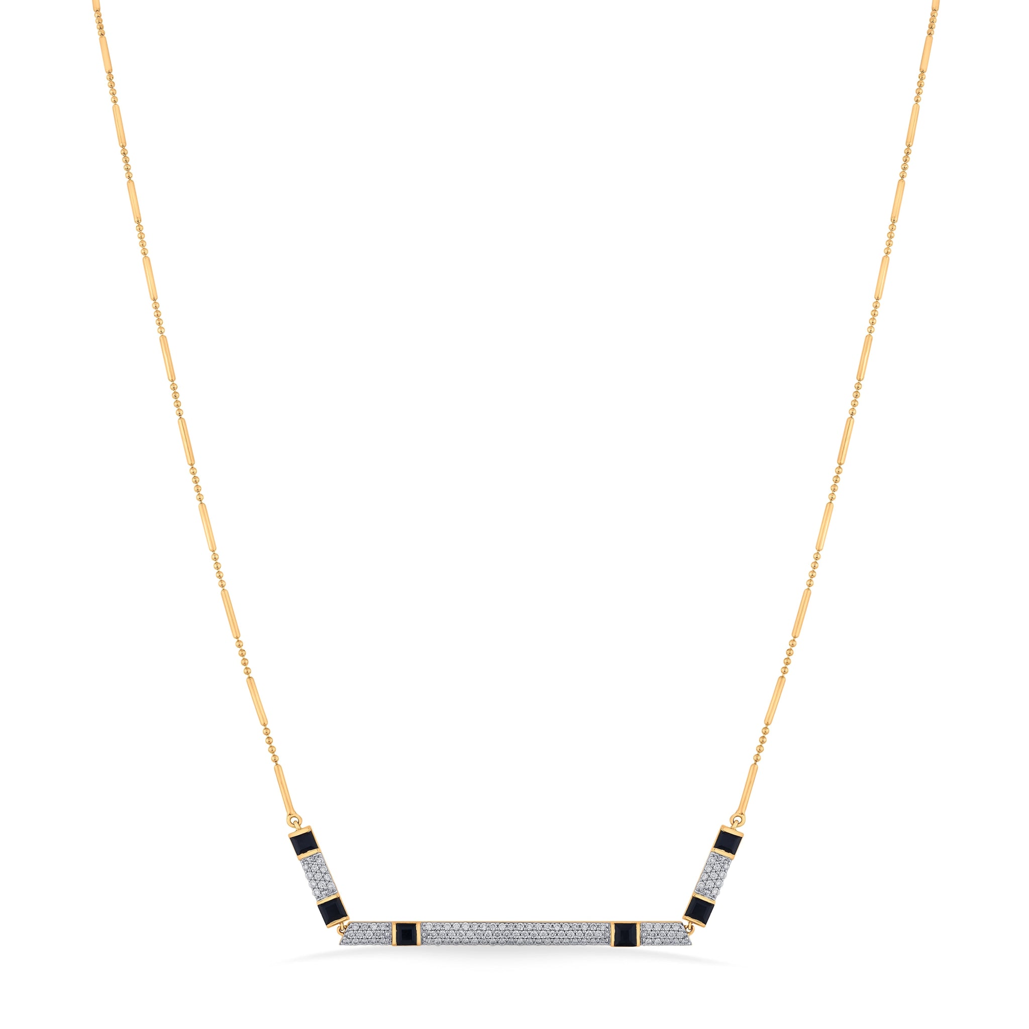 Kismet Dazzling Minimalist Statement Necklace - Zen Diamond India