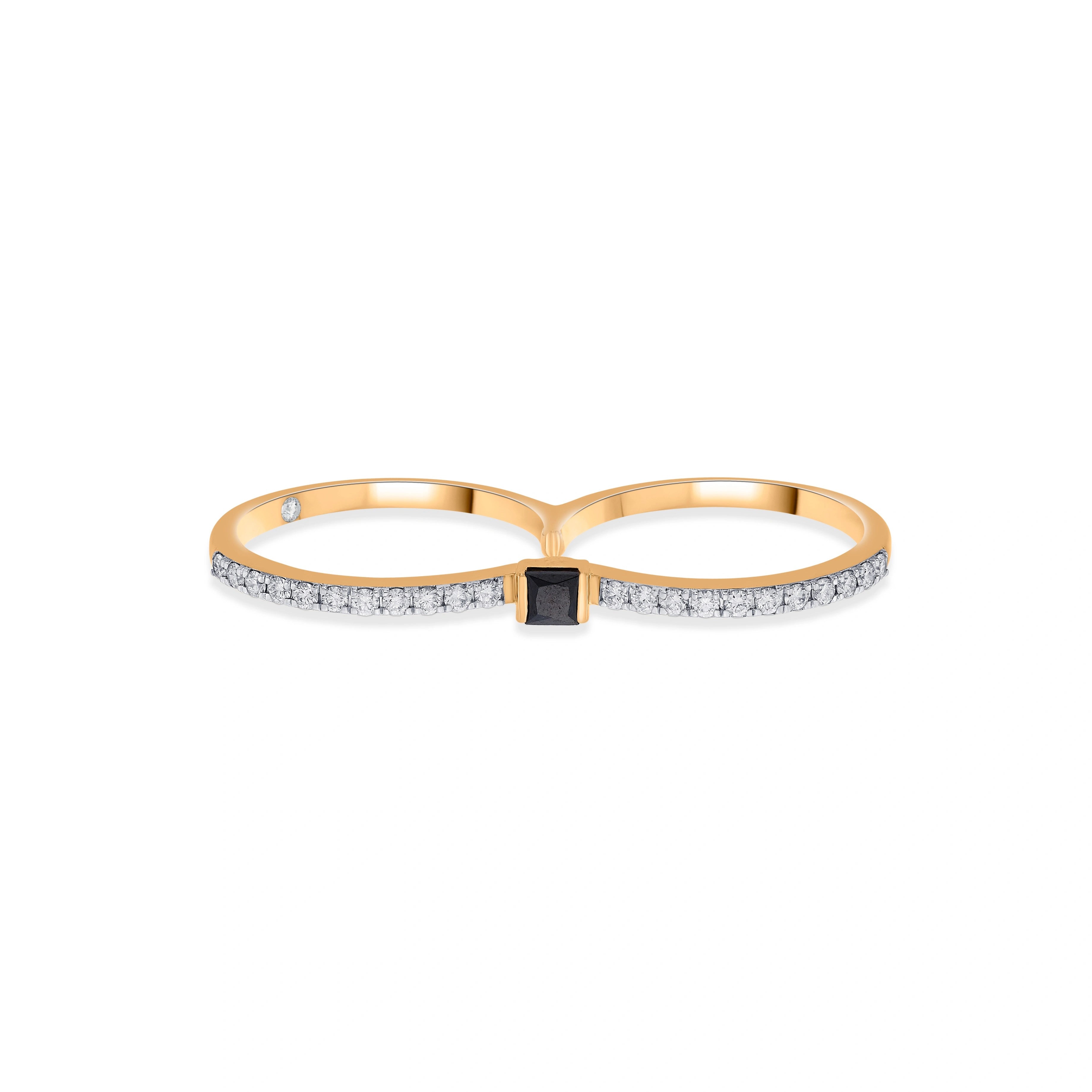 Kismet Muse Twin Band Ring - Zen Diamond India