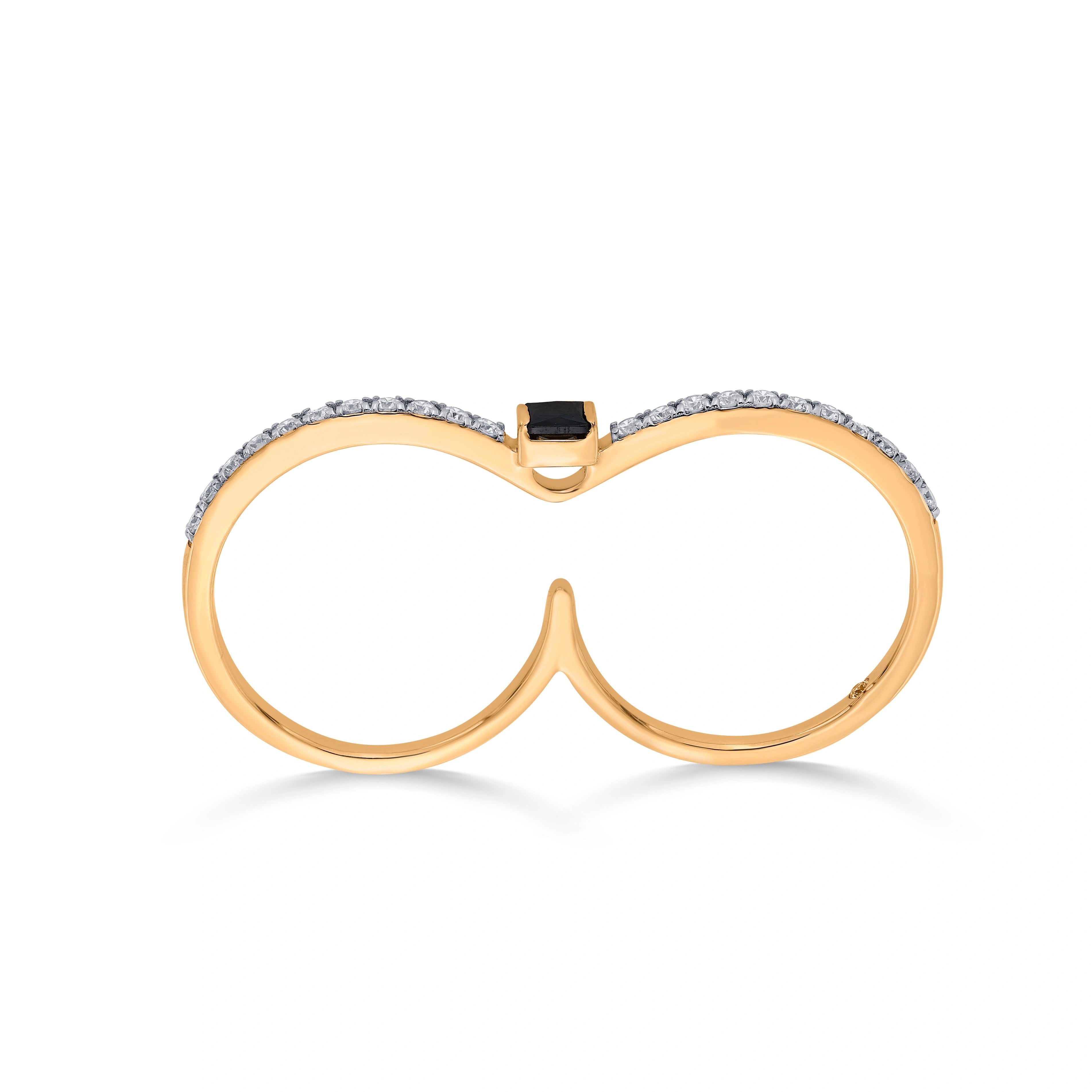 Kismet Muse Twin Band Ring - Zen Diamond India