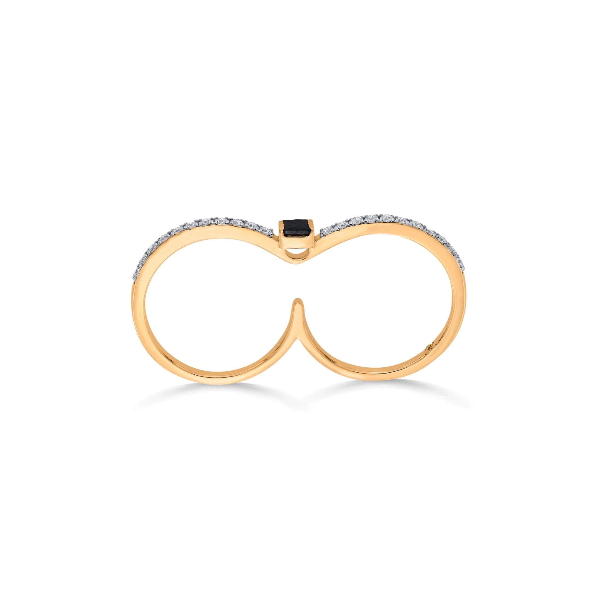 Kismet Muse Twin Band Ring - Zen Diamond India