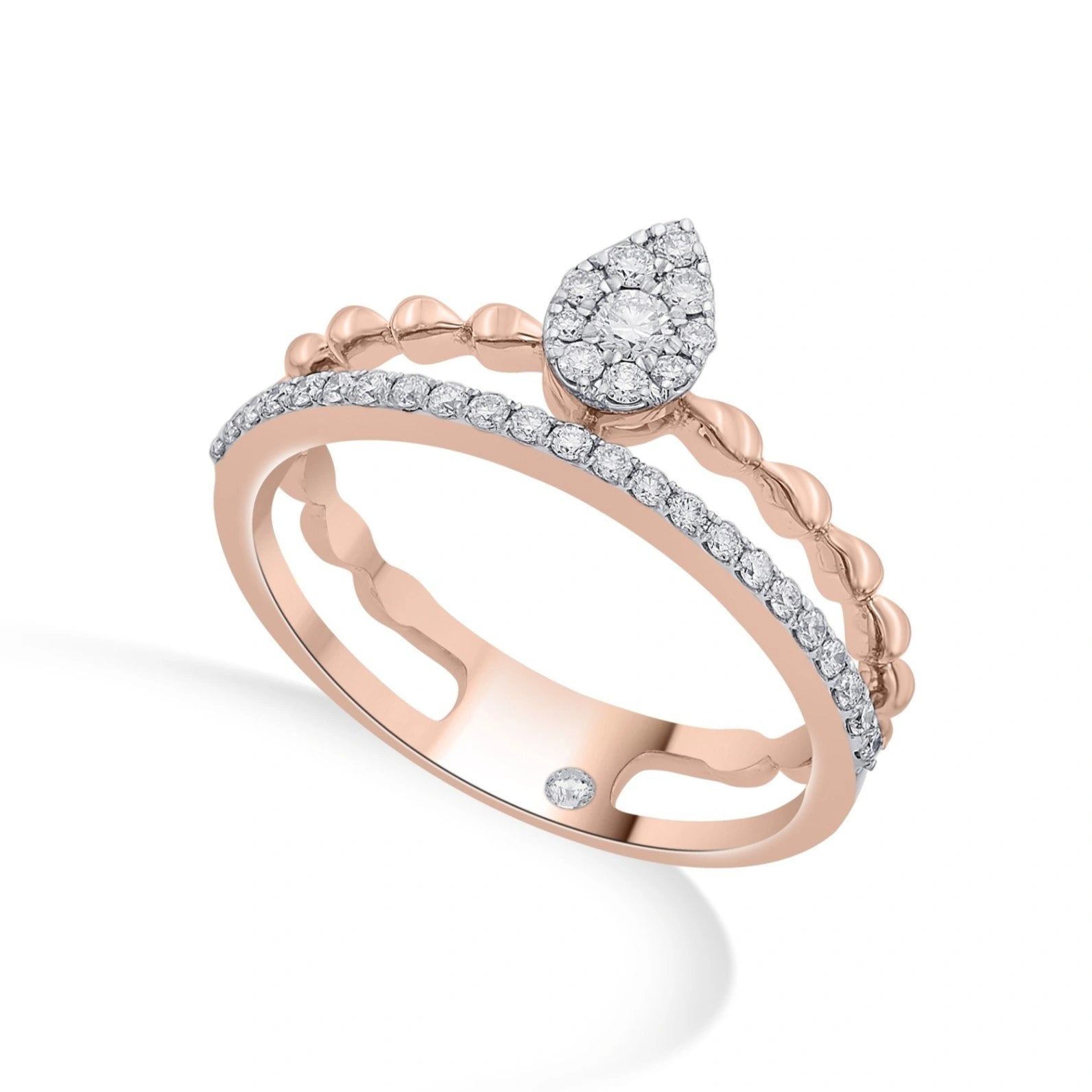 Sassy Diamond Tiara Ring - Zen Diamond India