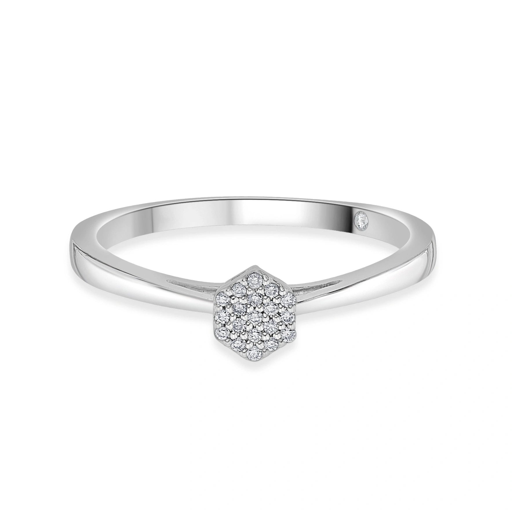 Boujee Hexa Glitz Diamond Whisper Ring - Zen Diamond India