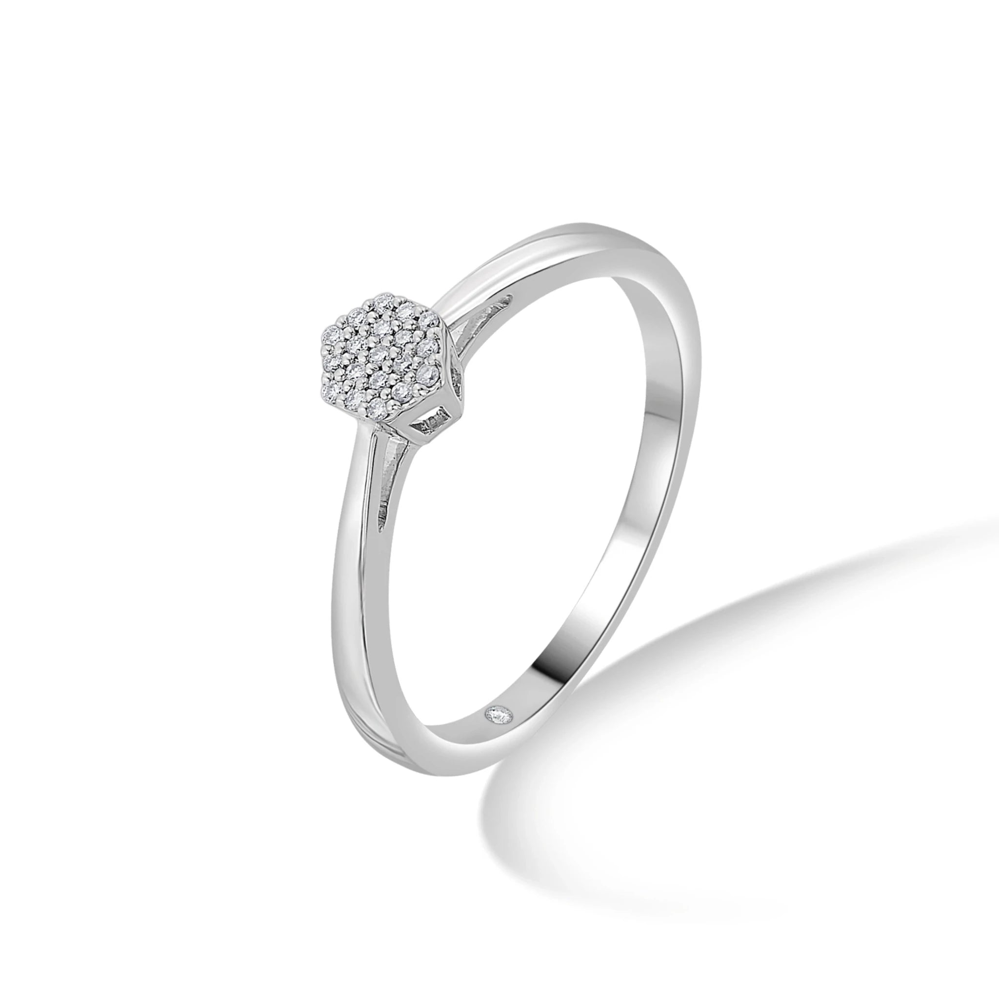 Boujee Hexa Glitz Diamond Whisper Ring - Zen Diamond India