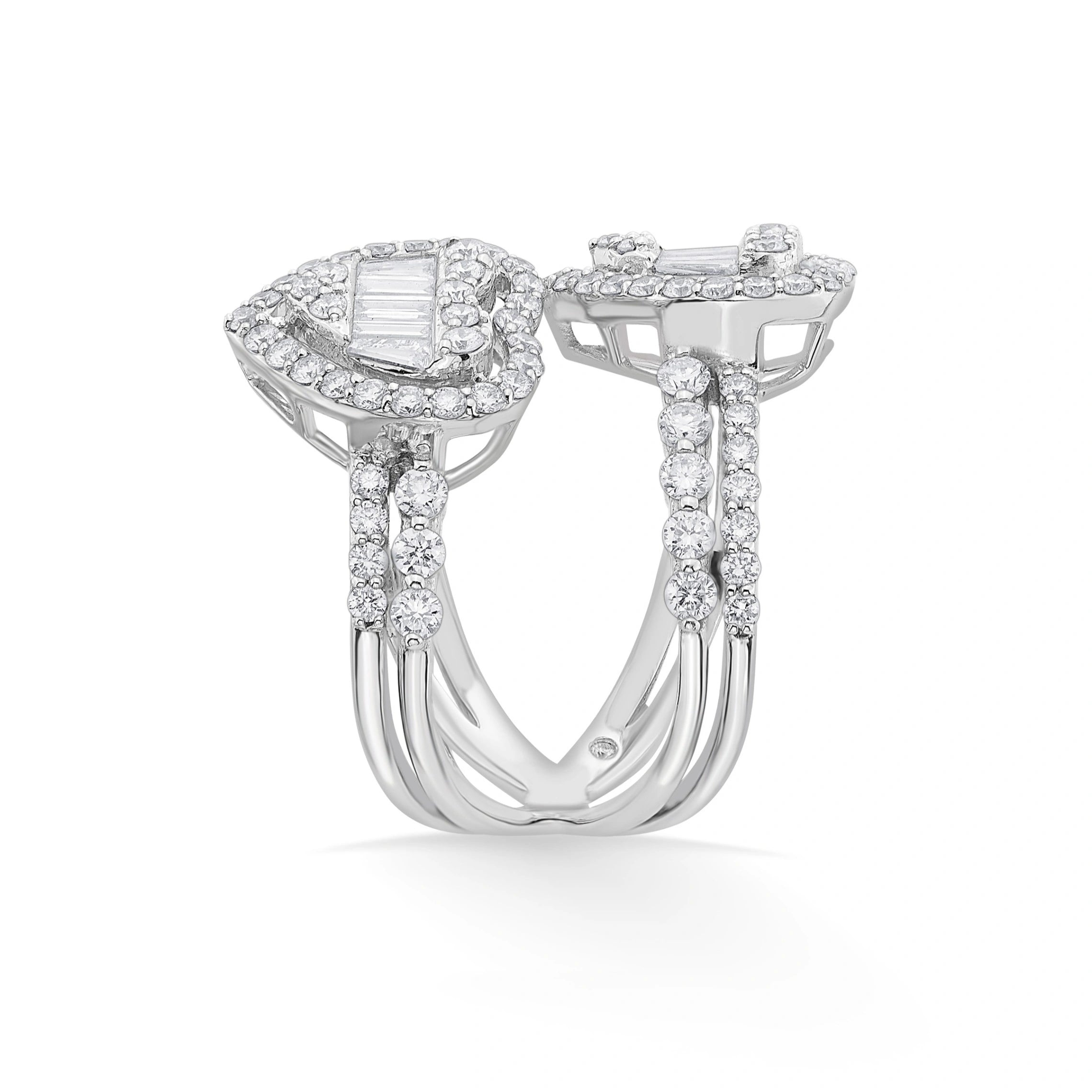Enchante Twin Teardrop Baguette Ring