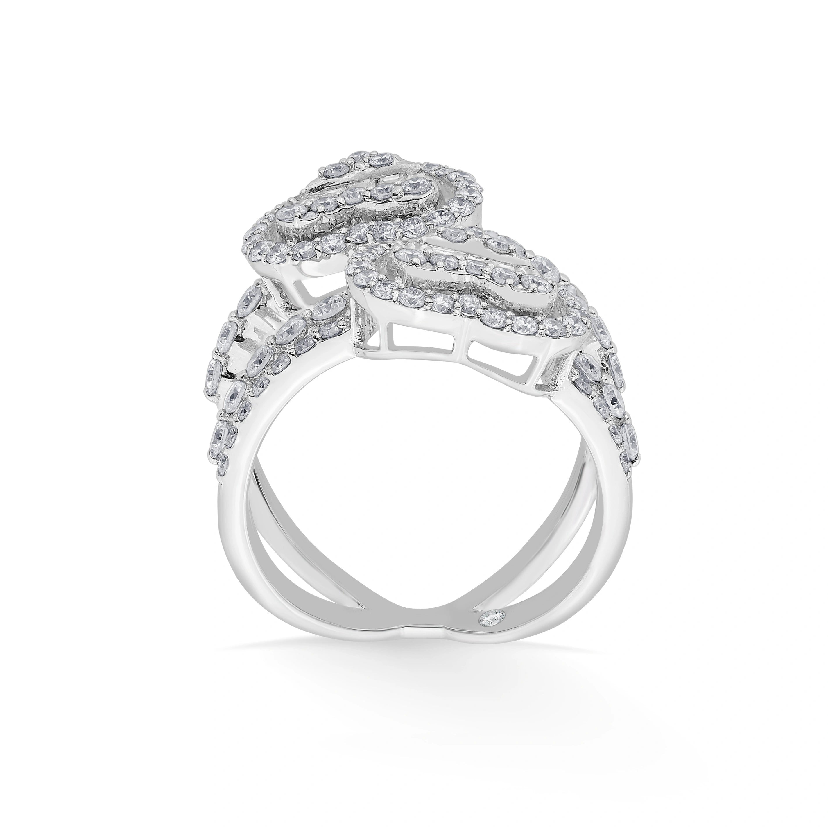 Enchante Twin Teardrop Baguette Ring