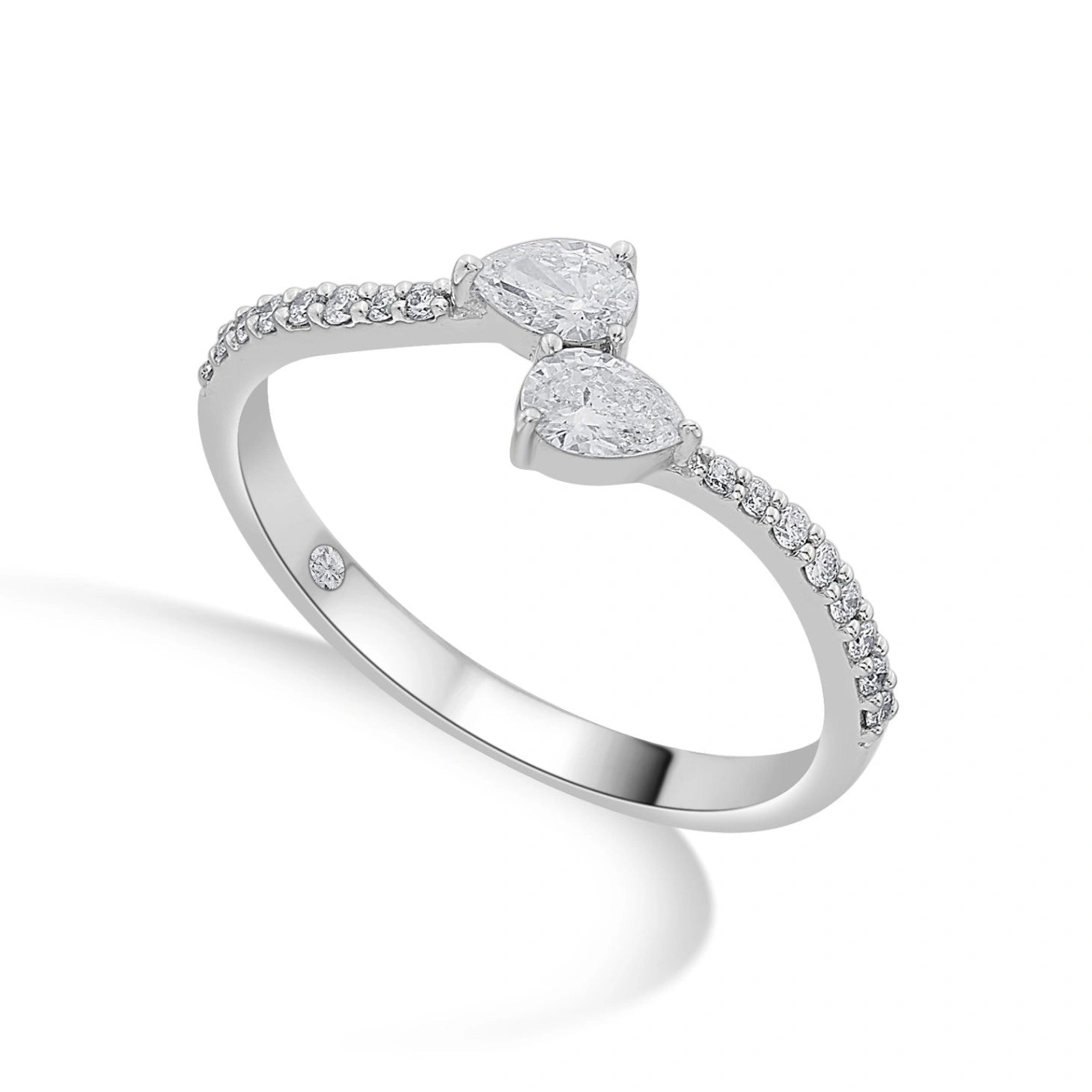 Zen Pirlanta Dewdrop Duet Ring - Zen Diamond India