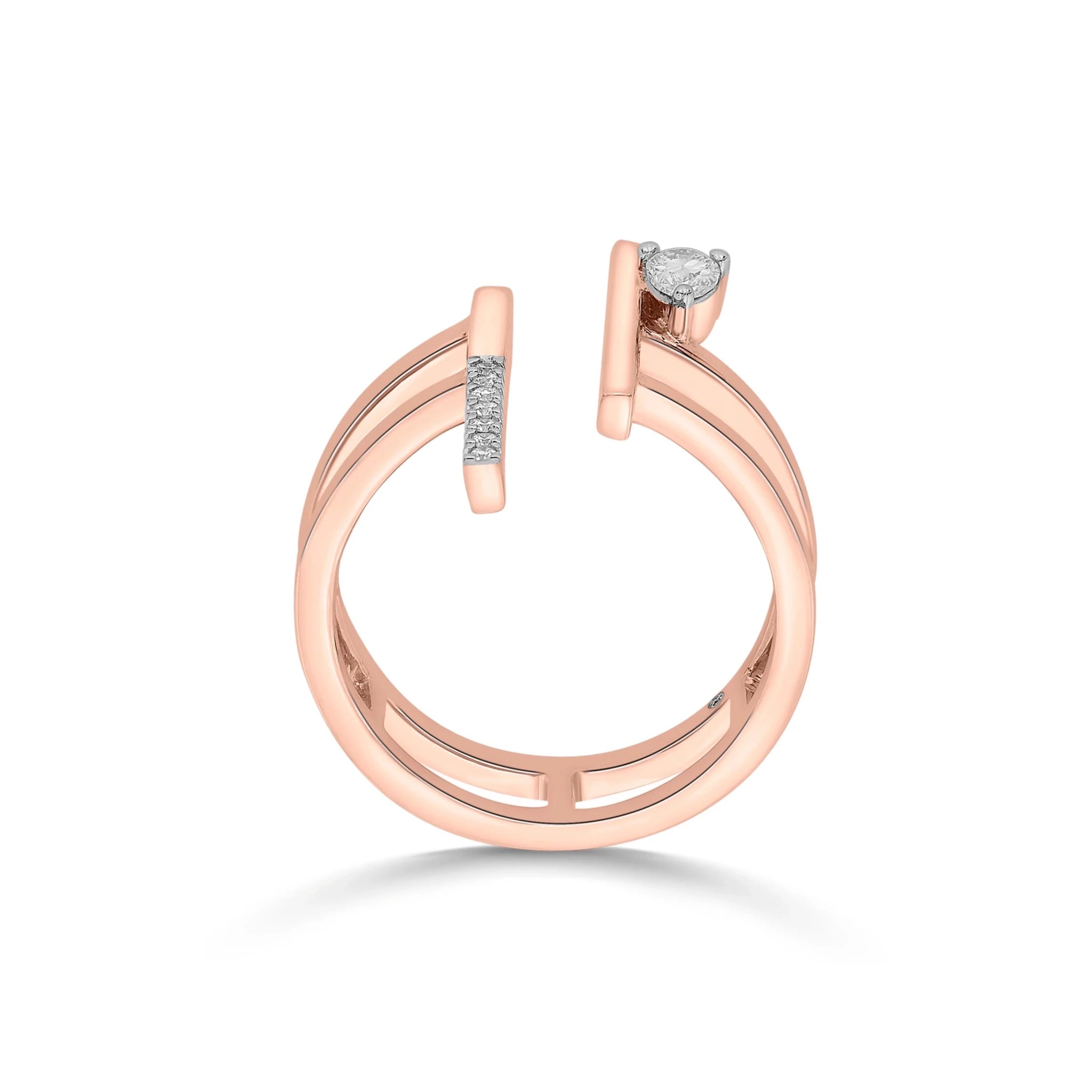 Boujee Pear Luxe Parallel Diamond Ring - Zen Diamond India