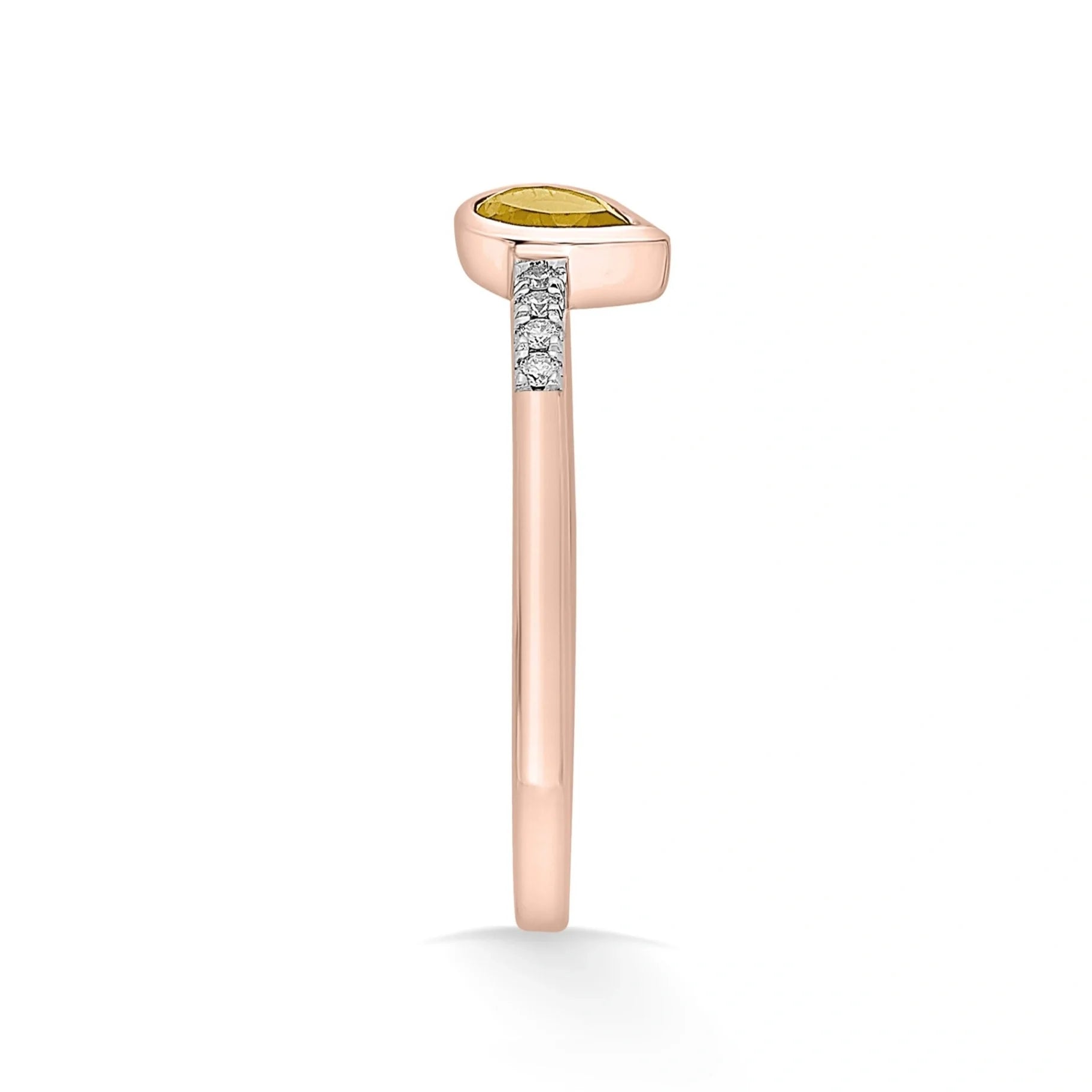 Color Pop Drop Elegance Ring in Citrine - Zen Diamond India