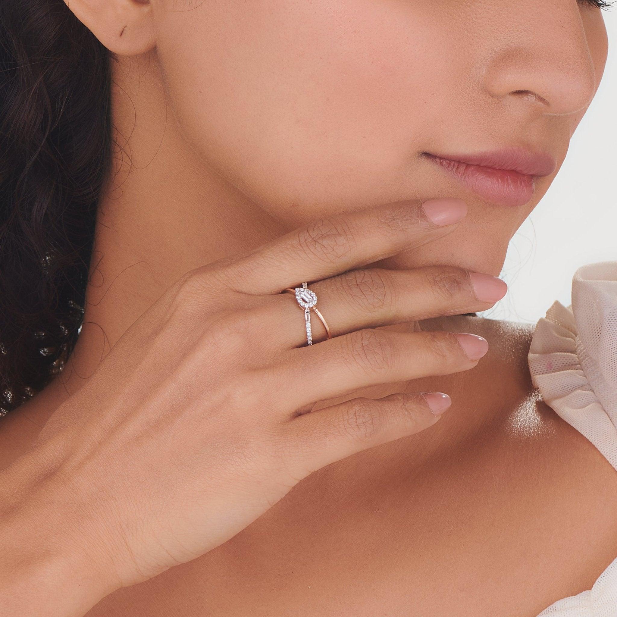 Boujee Pear Criss Cross Ring