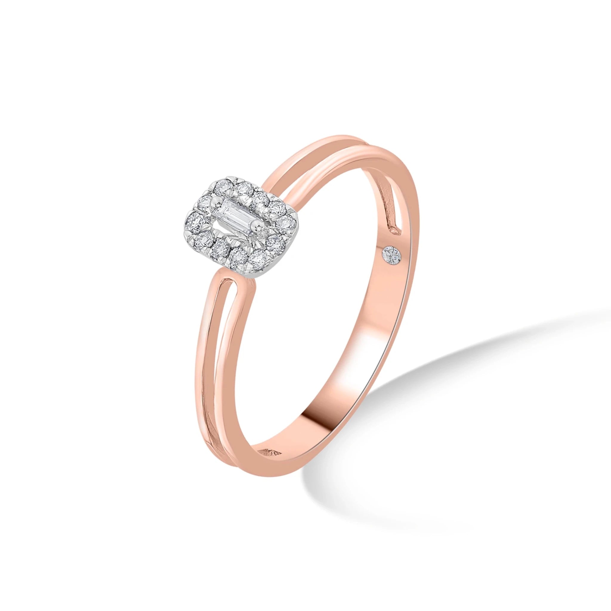 Boujee Split Sparkle Glam Ring - Zen Diamond India
