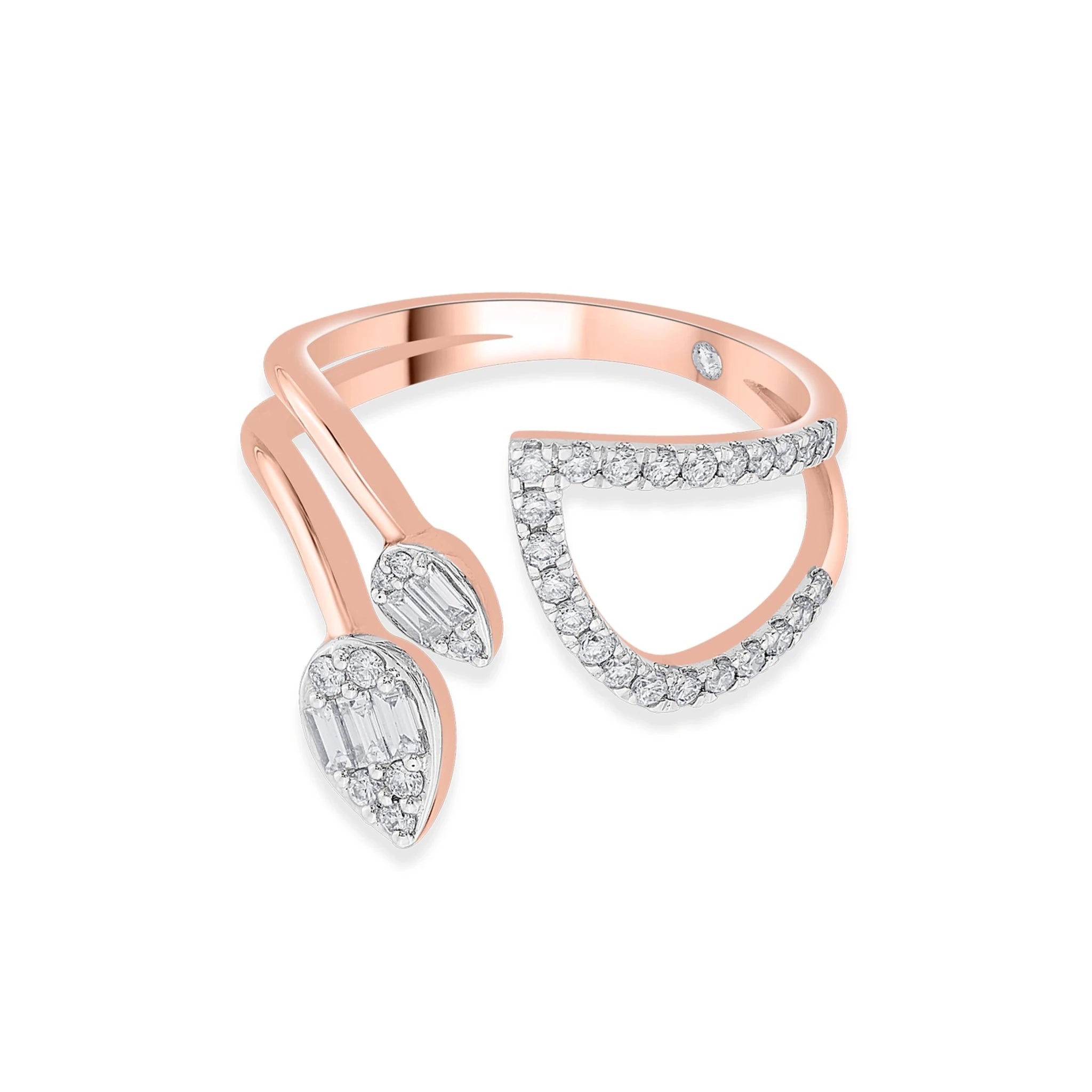 Facet Fusion Rose Flame Diamond Ring - Zen Diamond India