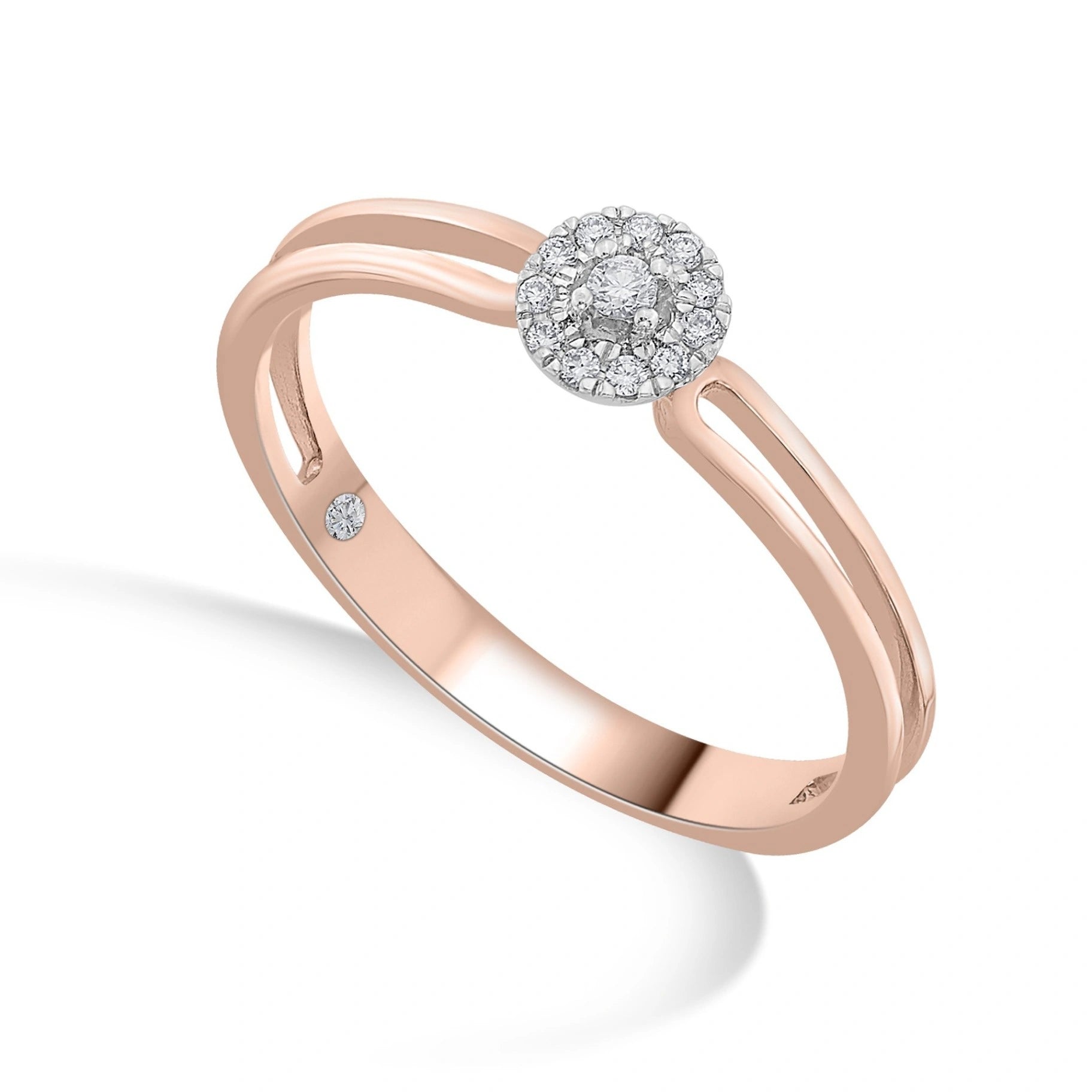 Boujee Rosé Halo Glimmer Luxe Ring