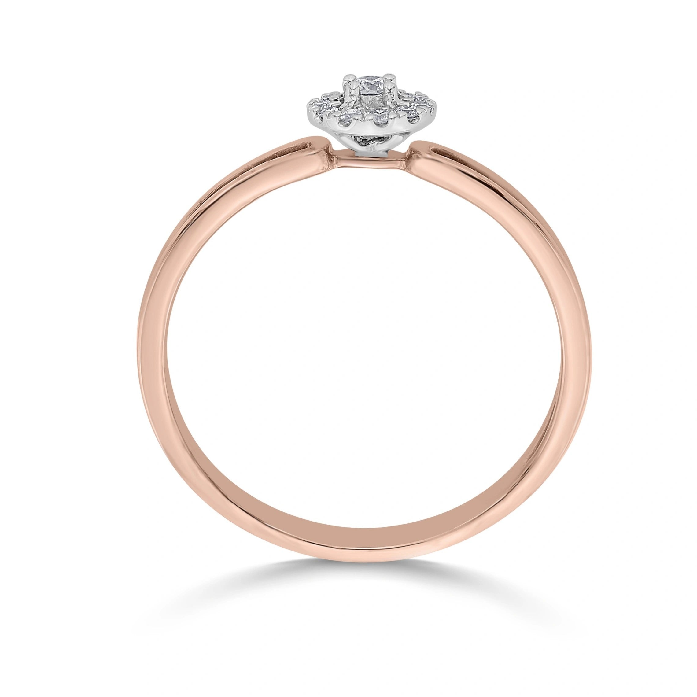 Boujee Rosé Halo Glimmer Luxe Ring