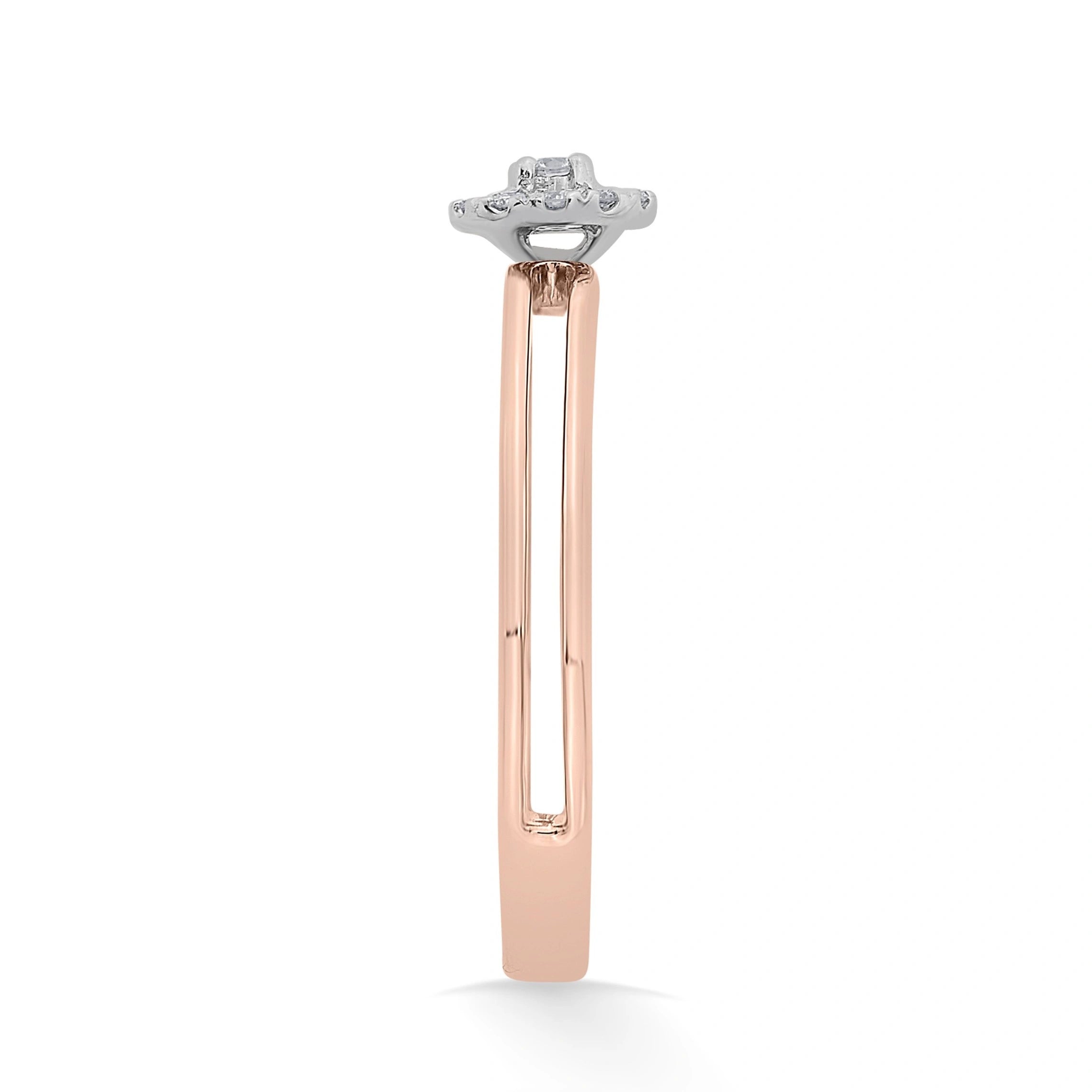 Boujee Rosé Halo Glimmer Luxe Ring