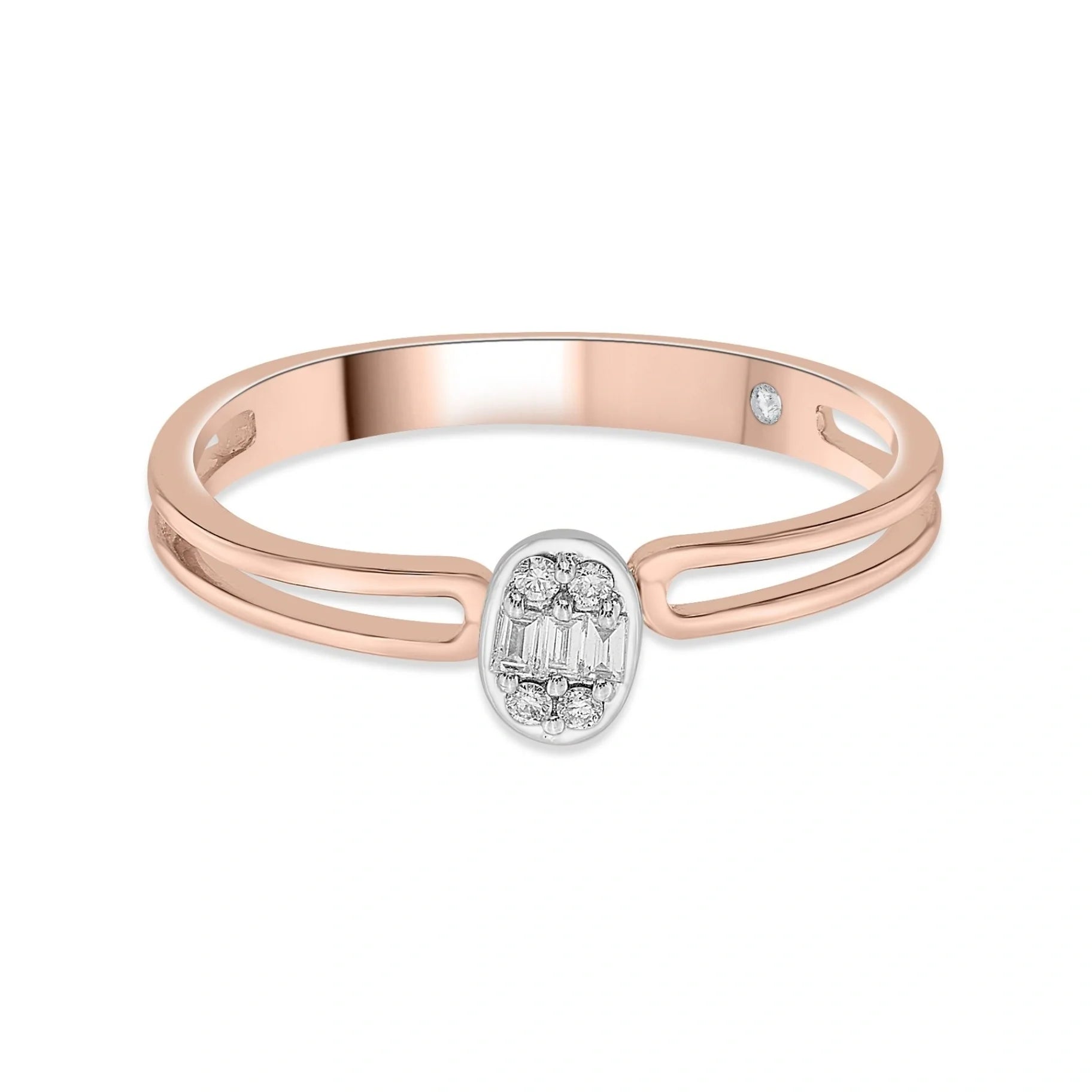 Boujee Deco Diva Split Ring - Zen Diamond India