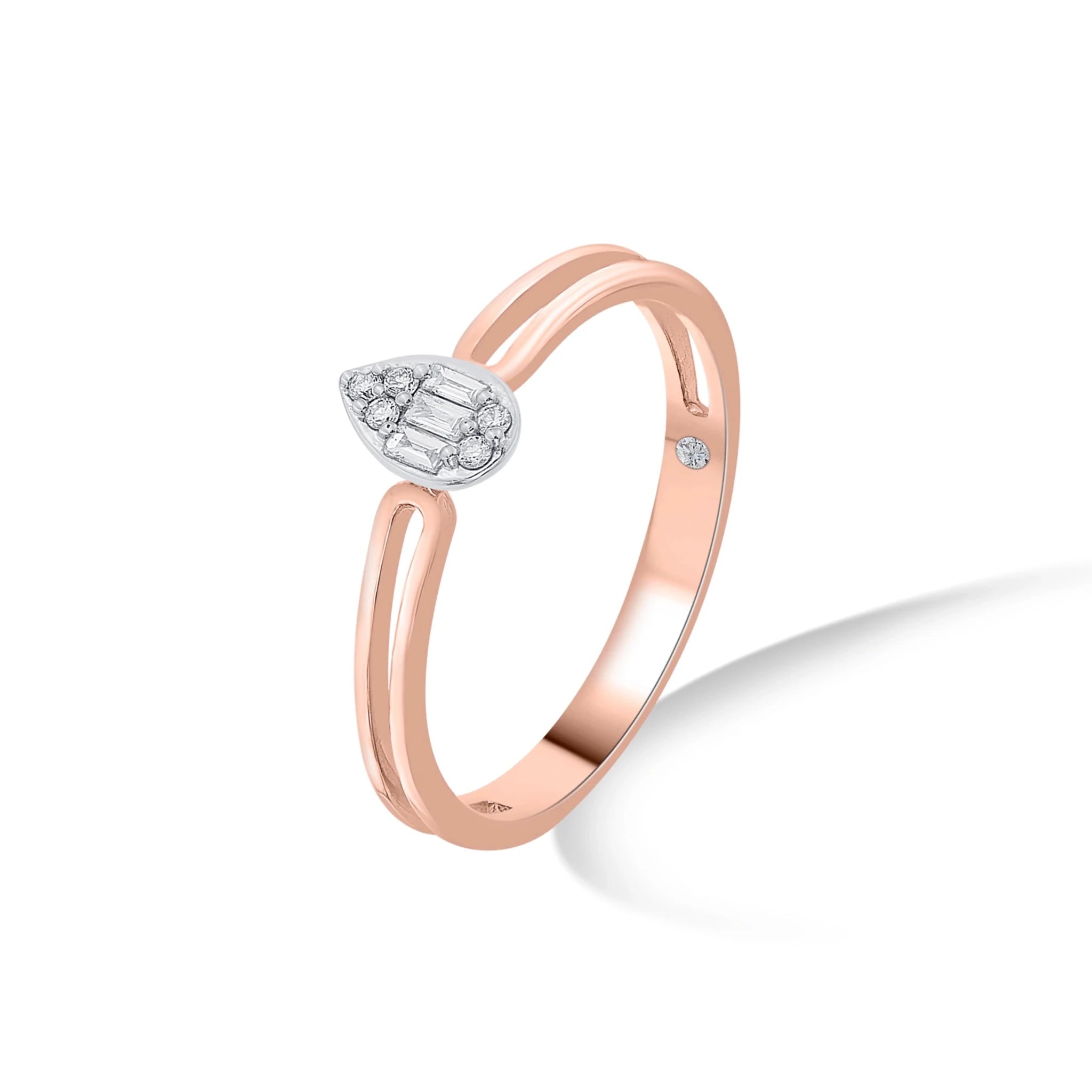 Boujee Radiant Droplet Ring - Zen Diamond India