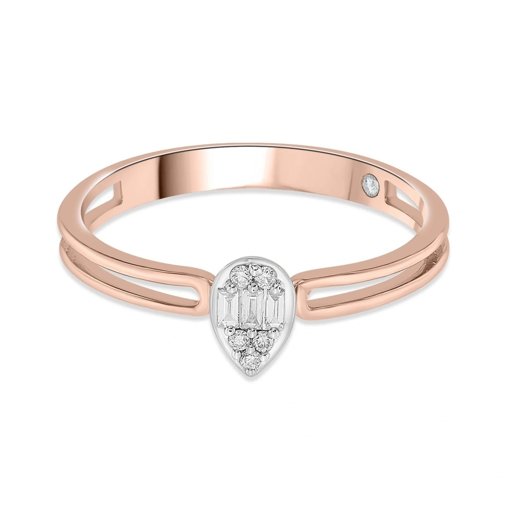 Boujee Radiant Droplet Ring - Zen Diamond India