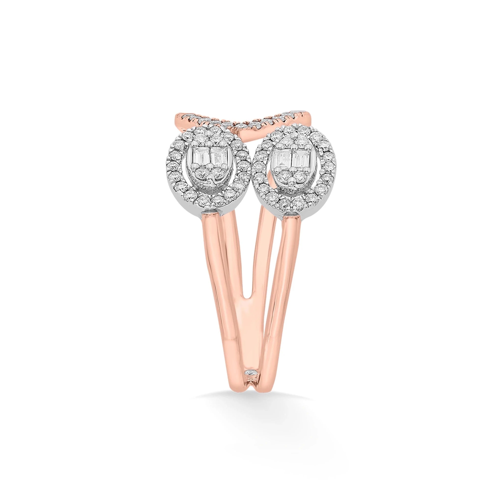 Facet Fusion Rose Orbit Diamond Ring - Zen Diamond India
