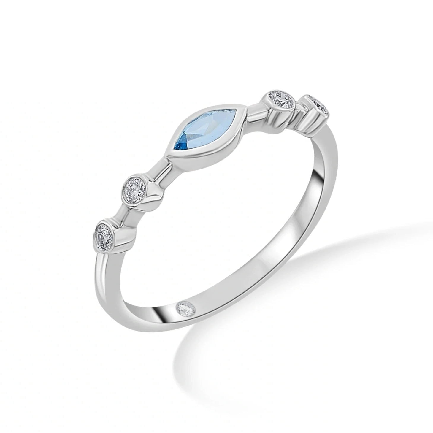 Color Pop Starlight Orbit Ring in Blue Topaz