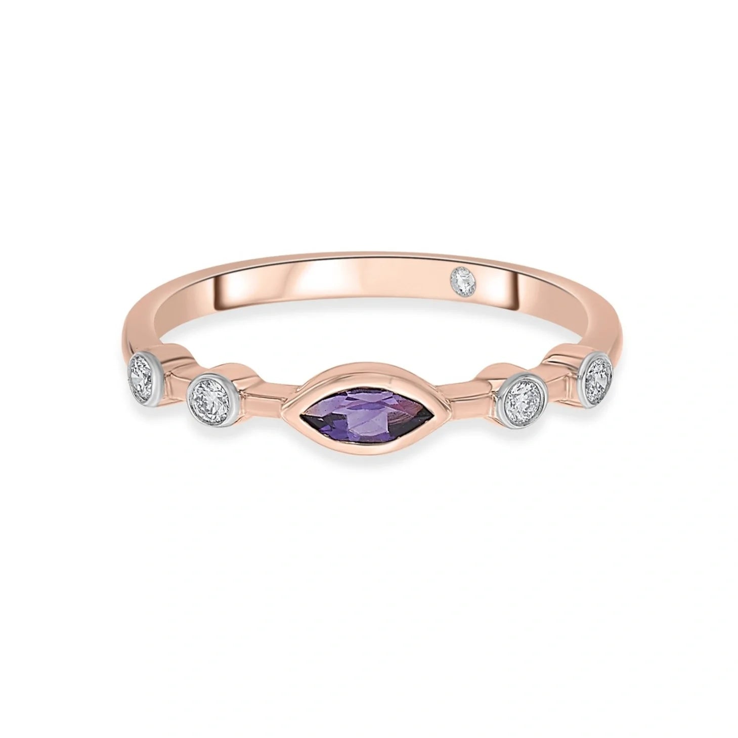 Color Pop Starlight Orbit Ring in Amethyst - Zen Diamond India